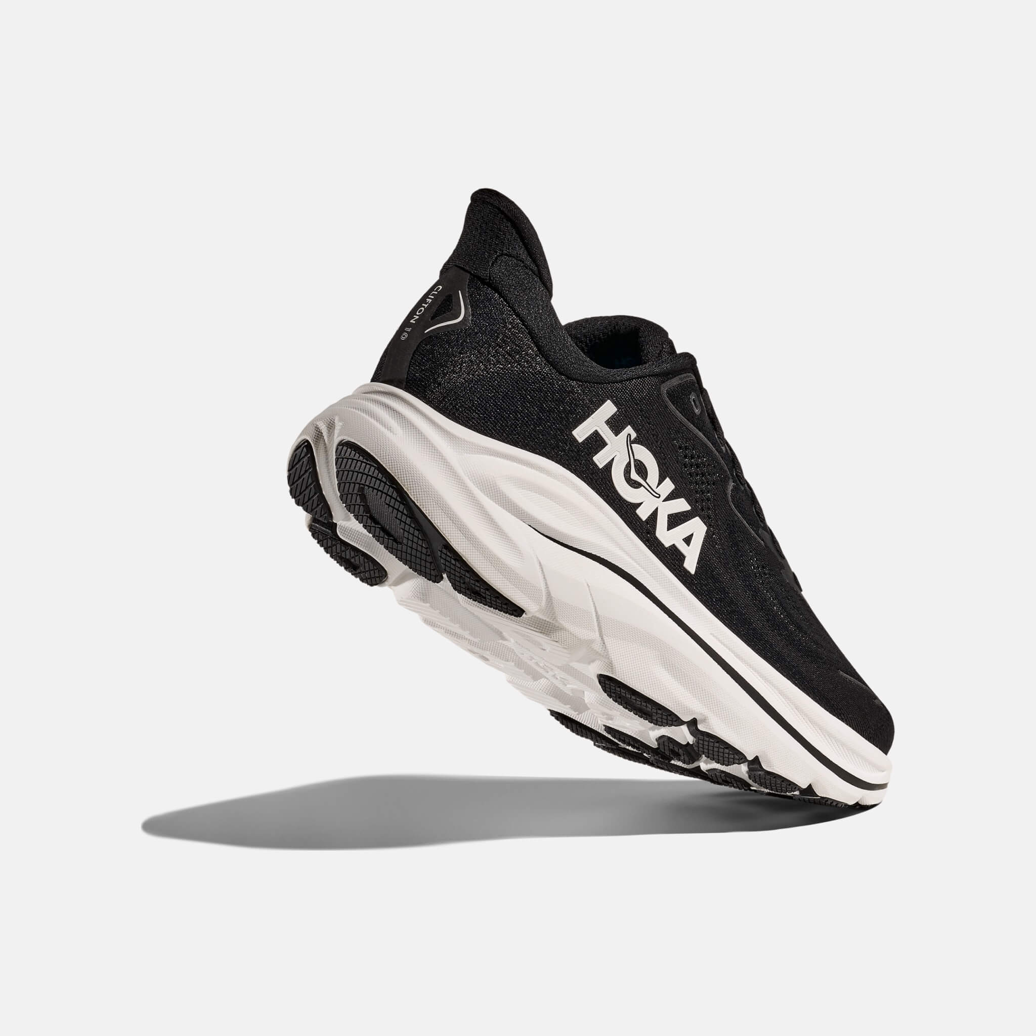 Męskie czarno-białe sneakersy Hoka Clifton 10