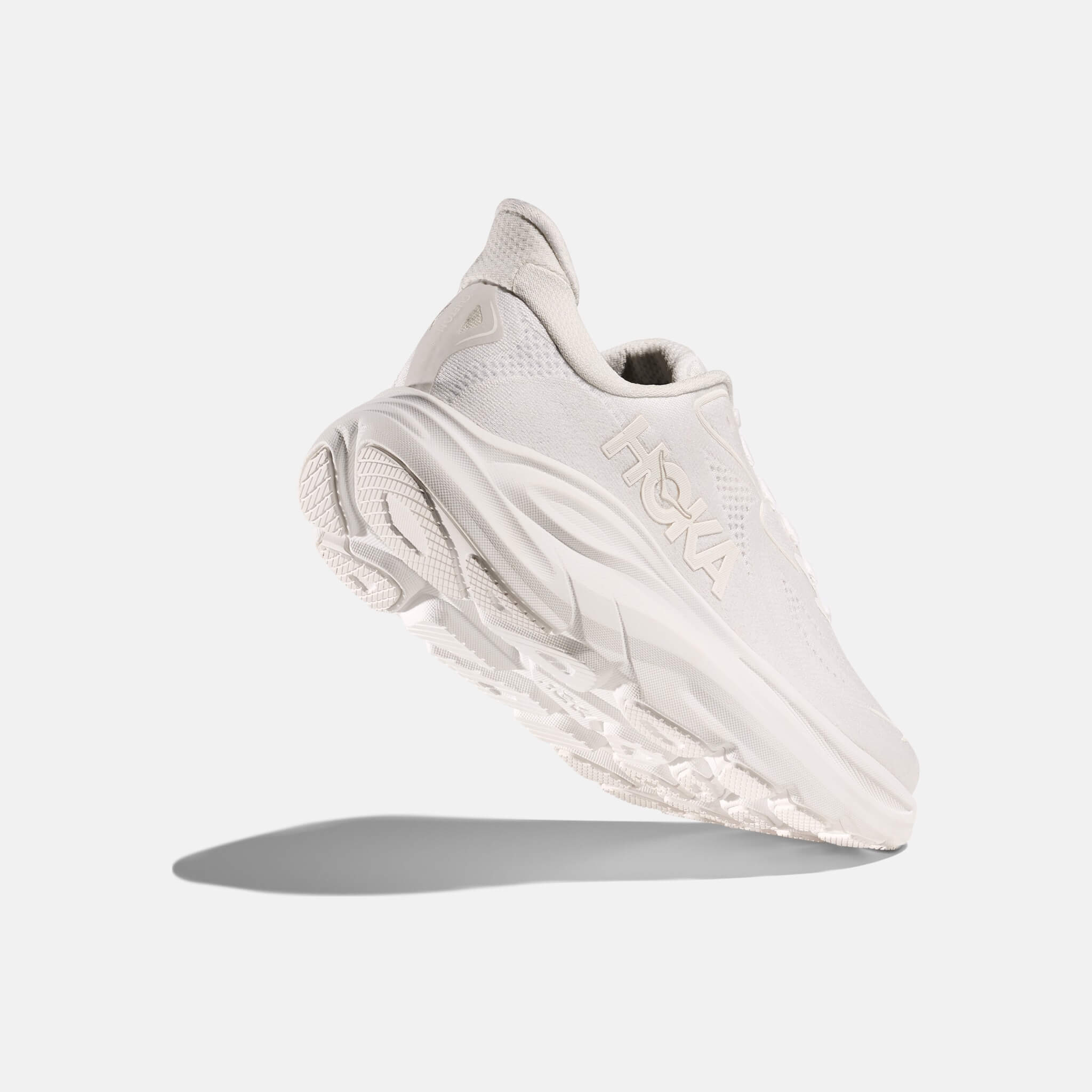 Men's white Hoka Clifton 10 sneakers