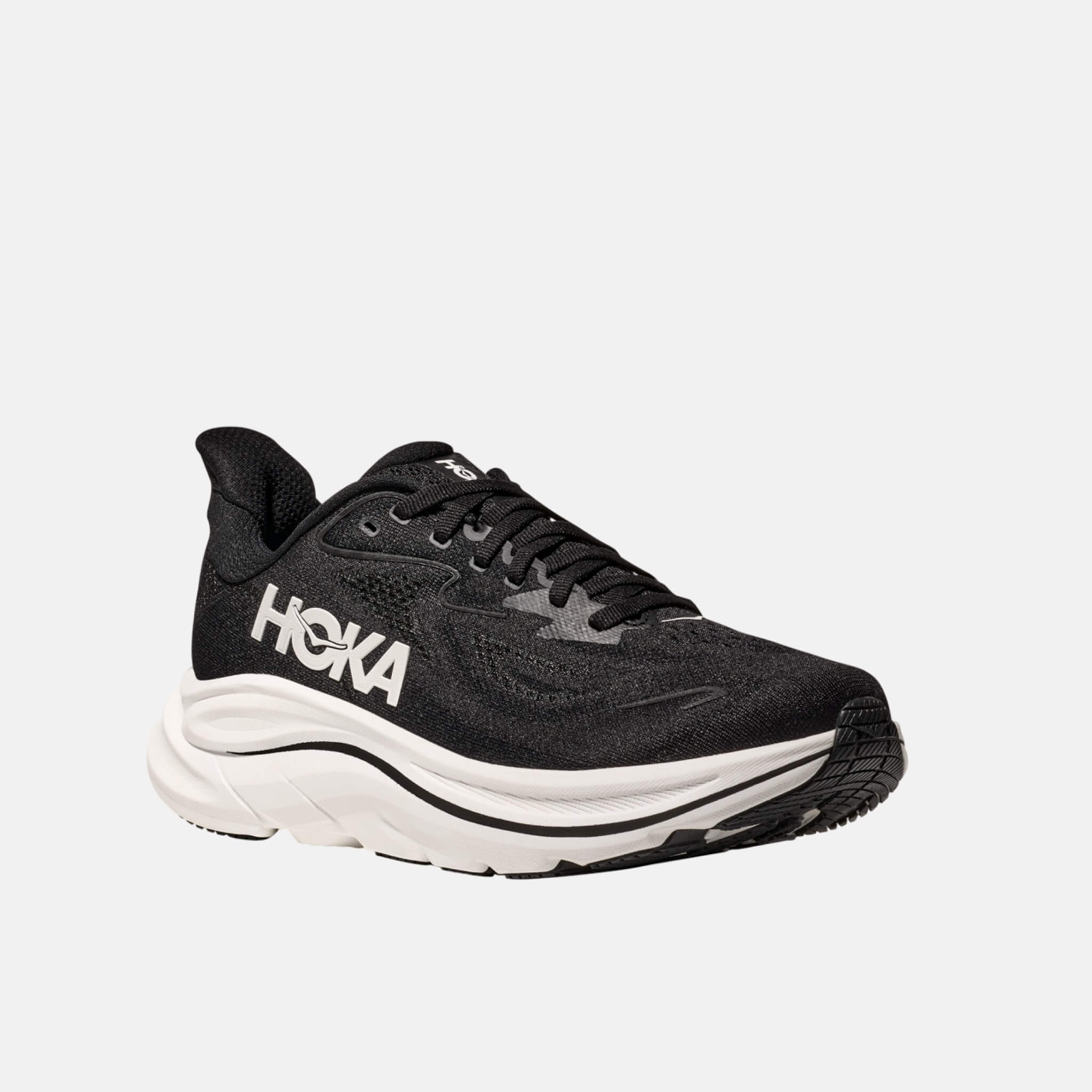 Damskie czarno-białe sneakersy Hoka Clifton 10