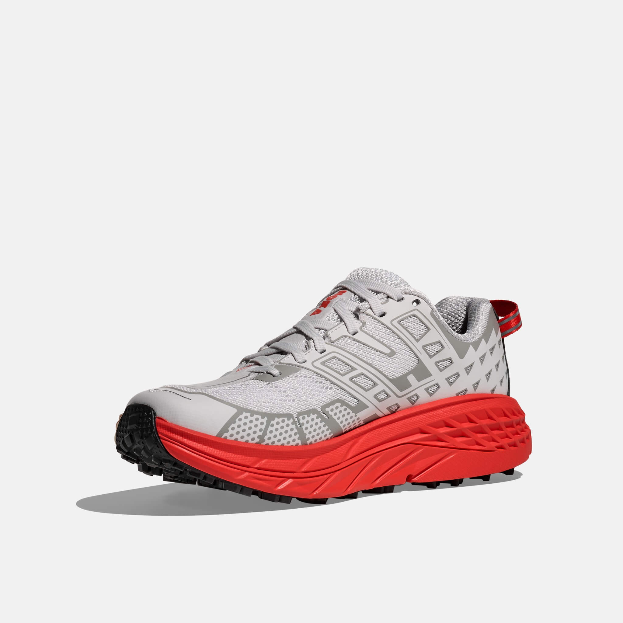 Unisex szaro-czerwone sneakersy Hoka Speedgoat 2