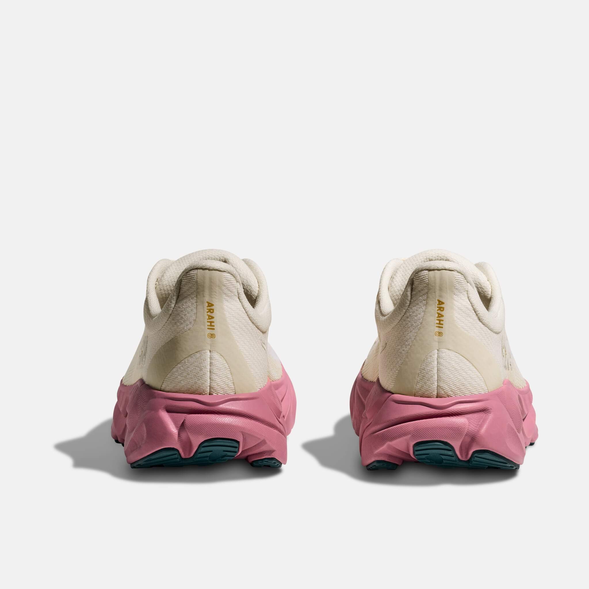 Hoka Arahi 8 Women's Pink and Beige Running Shoes