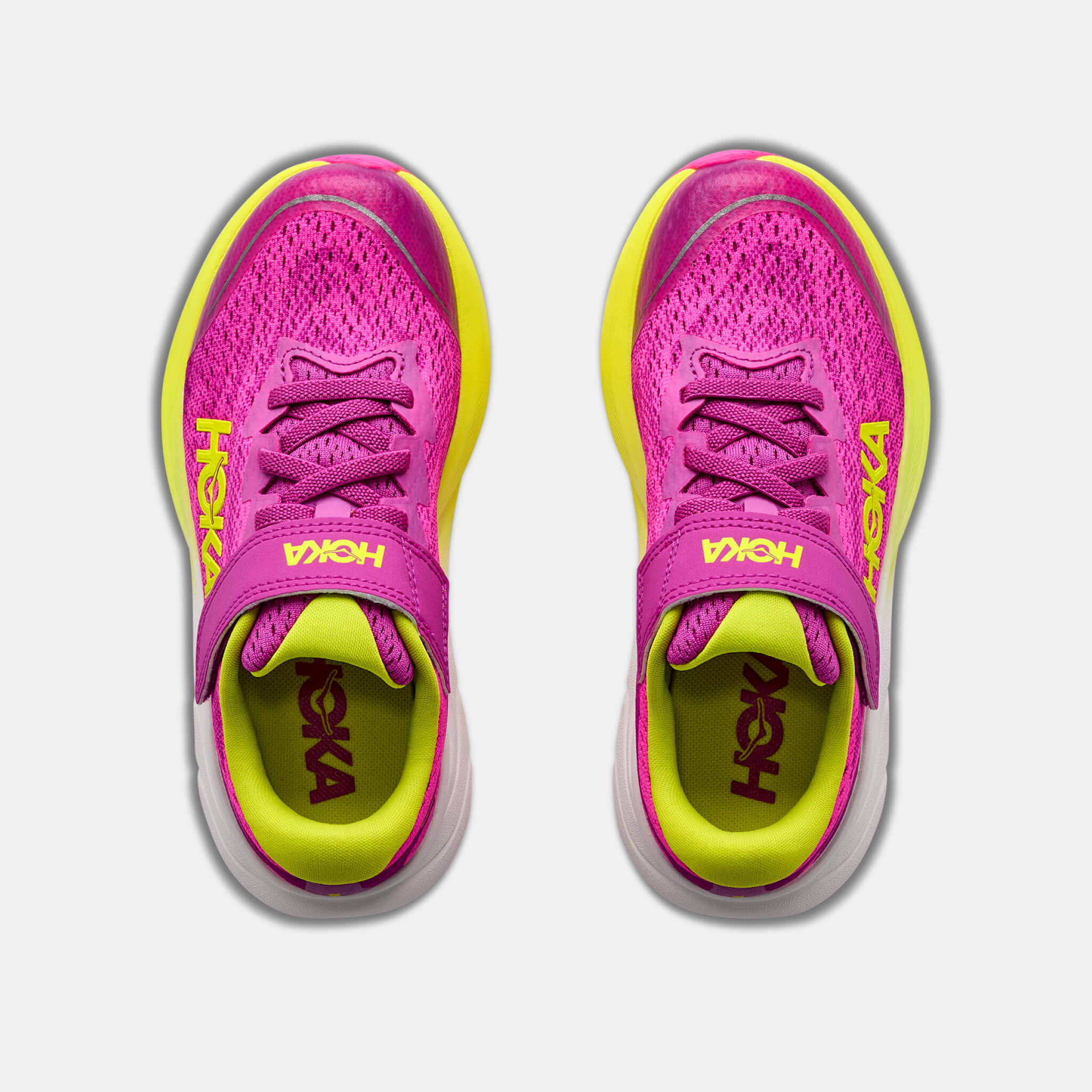 Dziecięce sneakersy Hoka Rincon 4 różowo-żółte