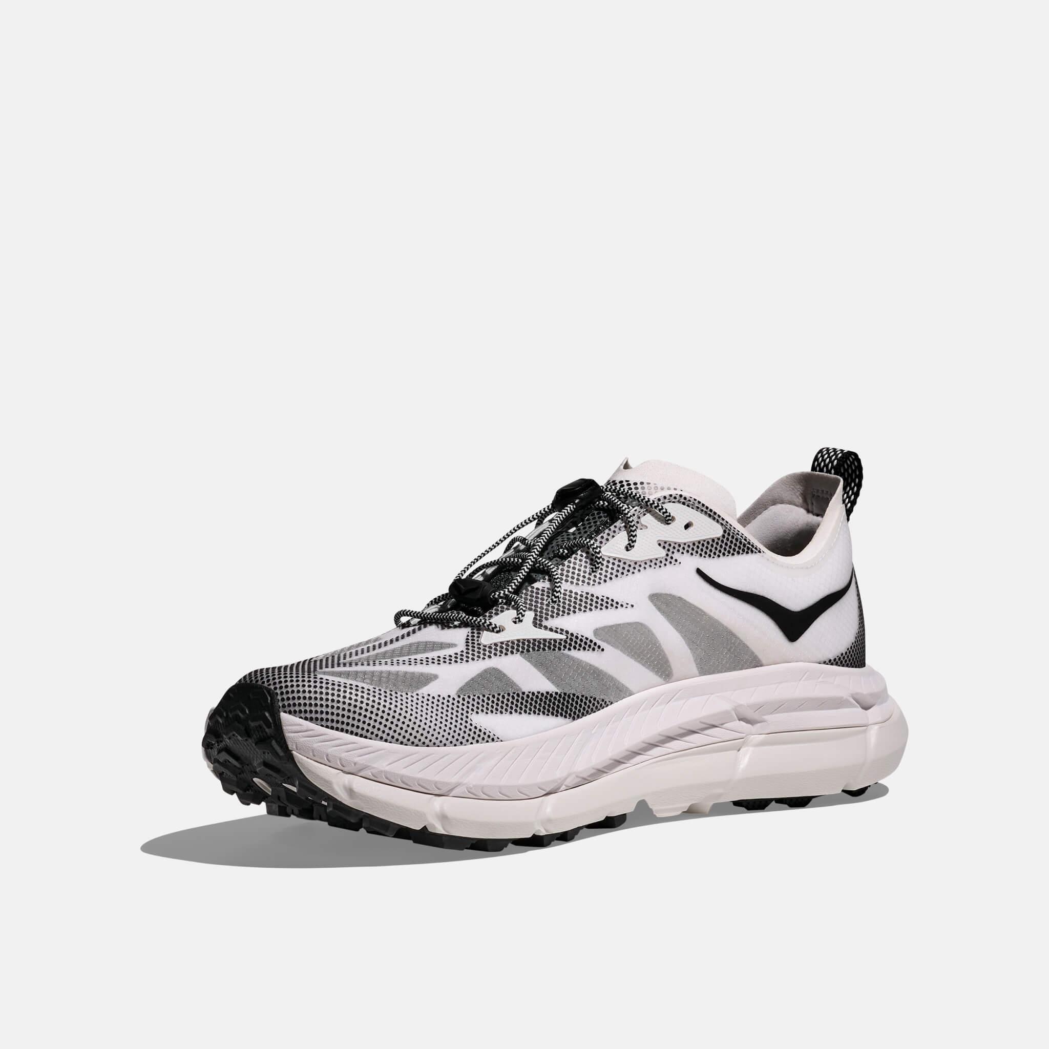 Unisex Hoka Mafate Speed ​​4 Lite TS Black and White Sneakers