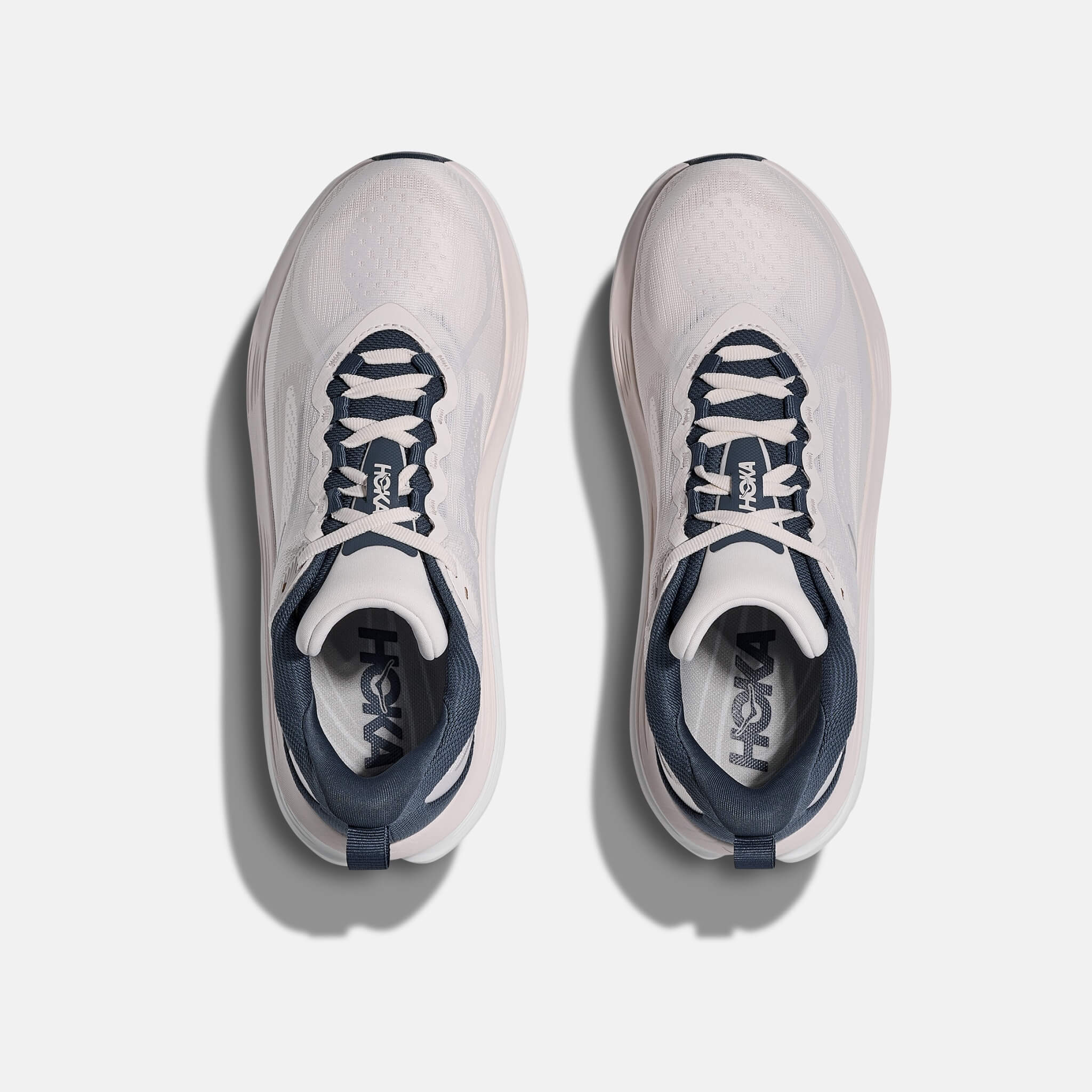 Women's white and blue Hoka Kawana 3 sneakers