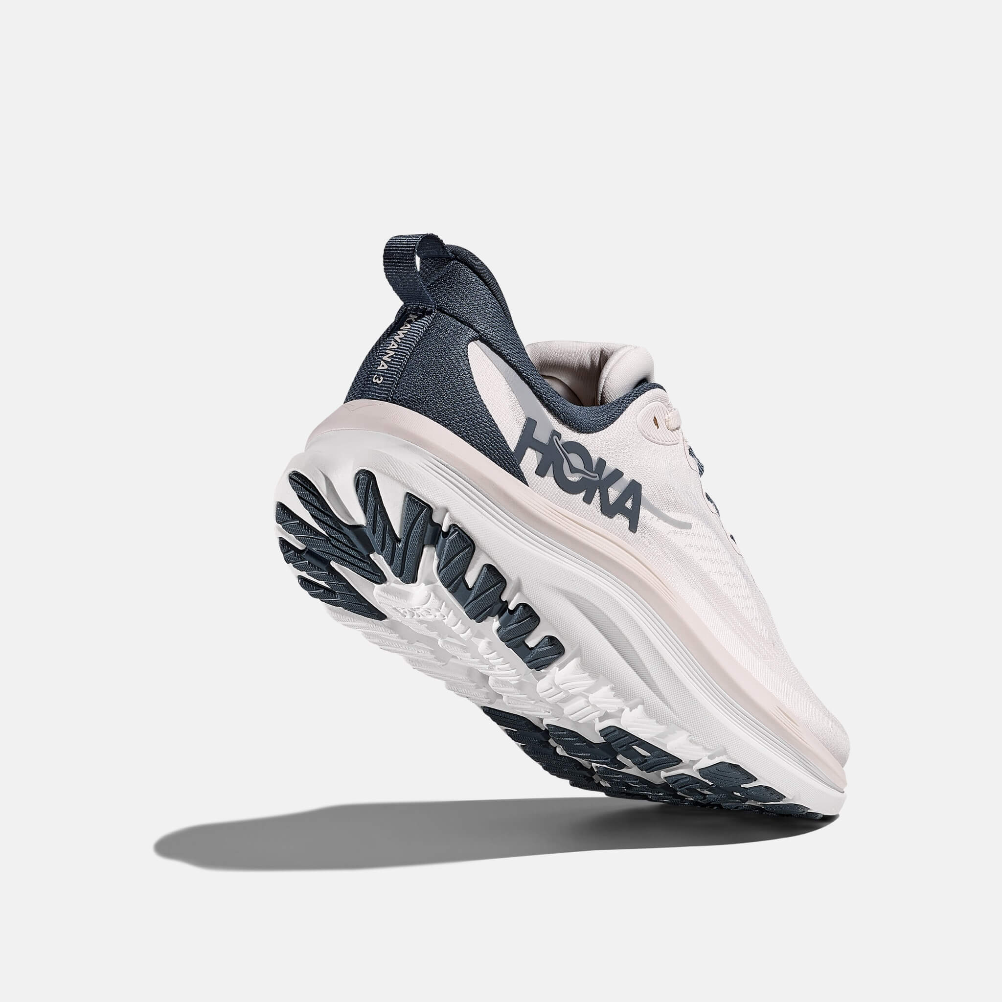 Women's white and blue Hoka Kawana 3 sneakers