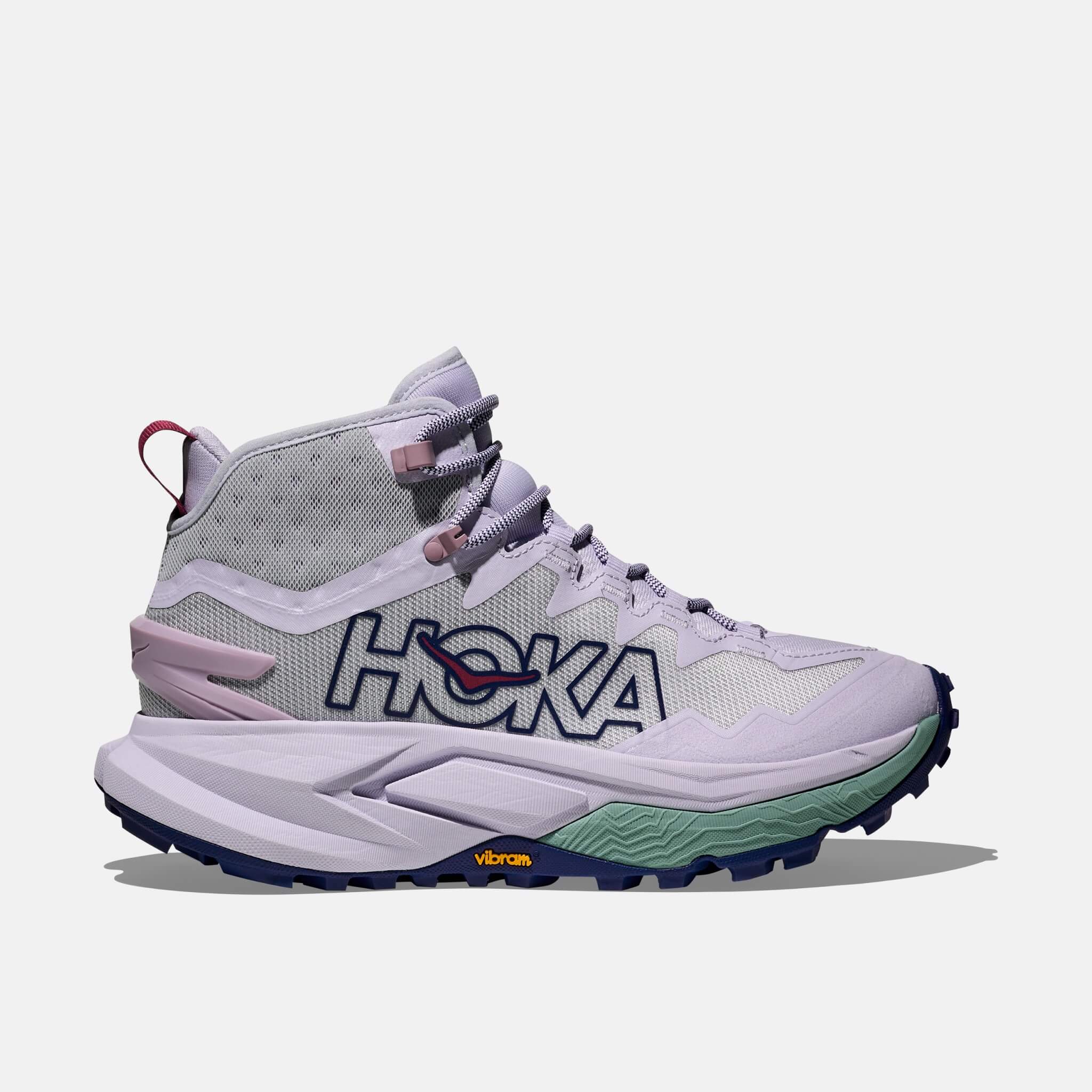 Damskie niebiesko-fioletowe buty outdoorowe Hoka Mafate Hike