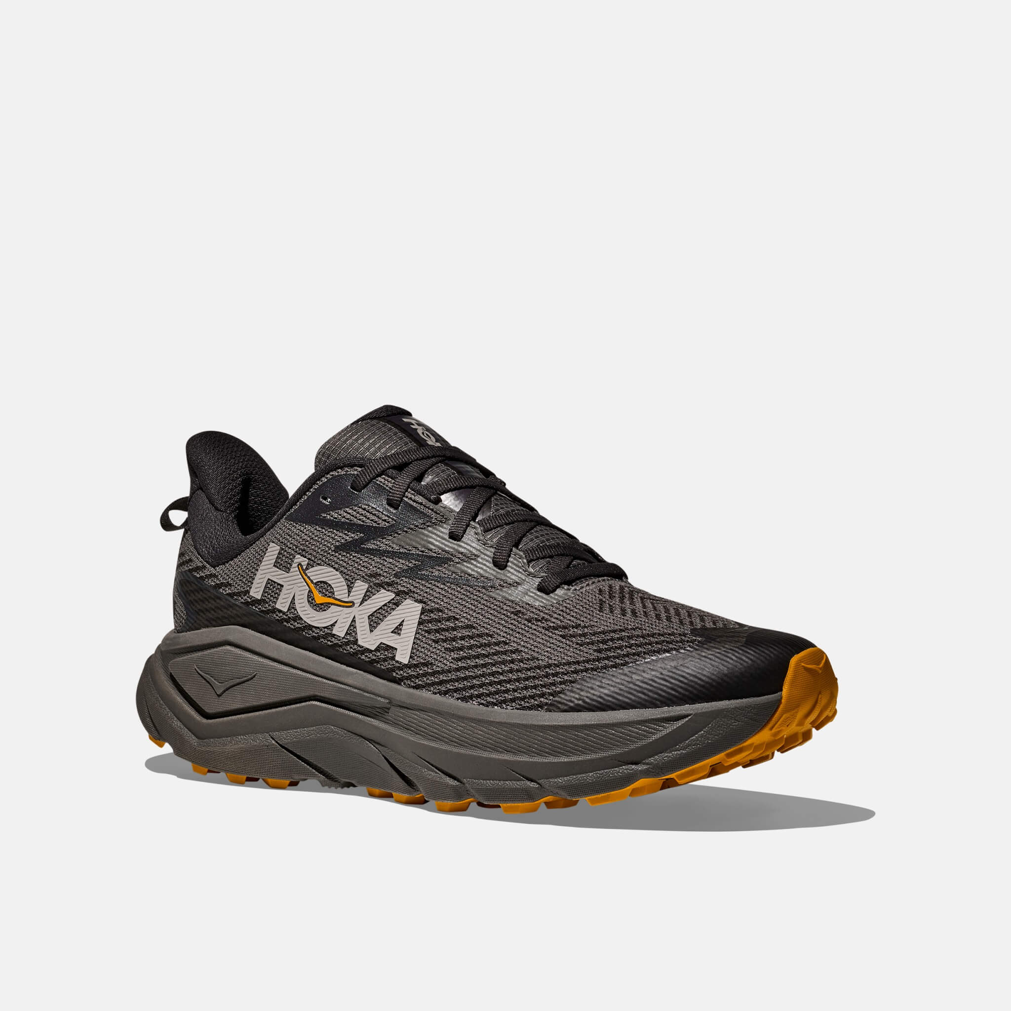 Męskie szaro-czarne sneakersy Hoka Challenger 8 GTX