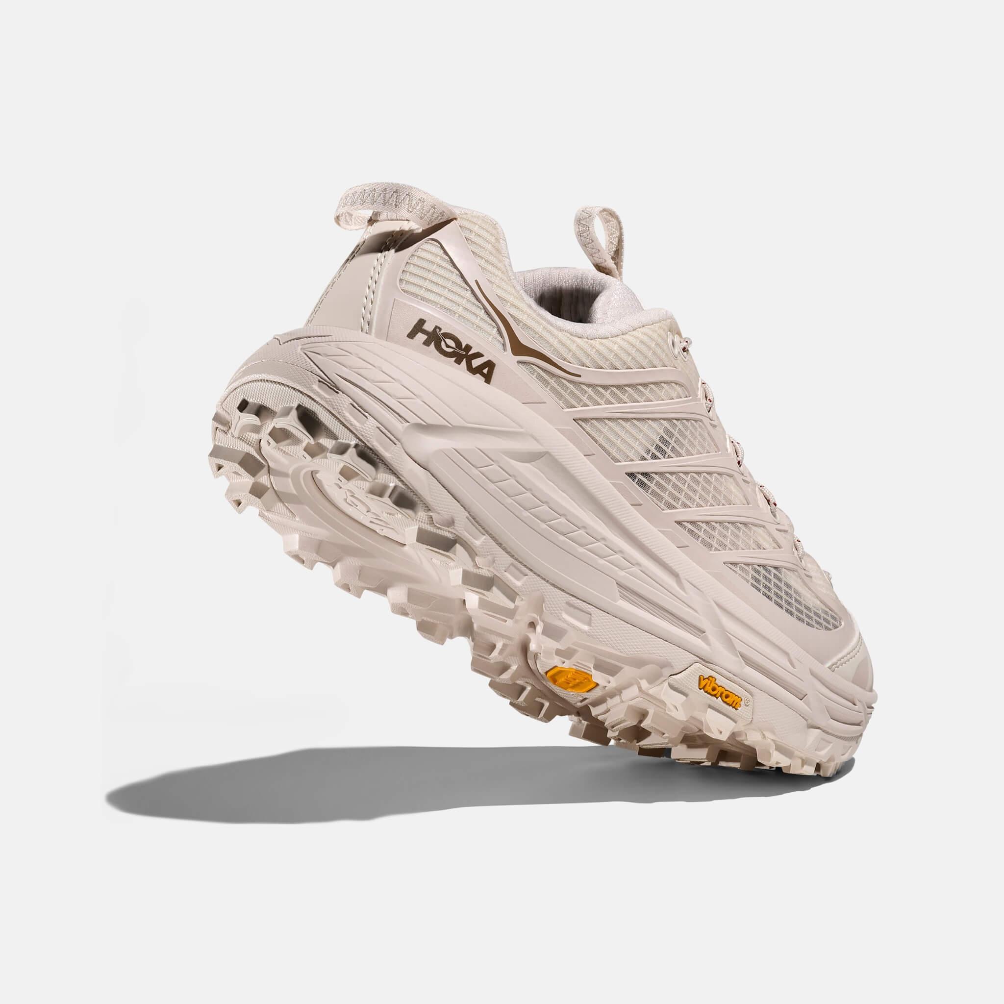 Unisexowe kremowe sneakersy Hoka Mafate Three2 Grid