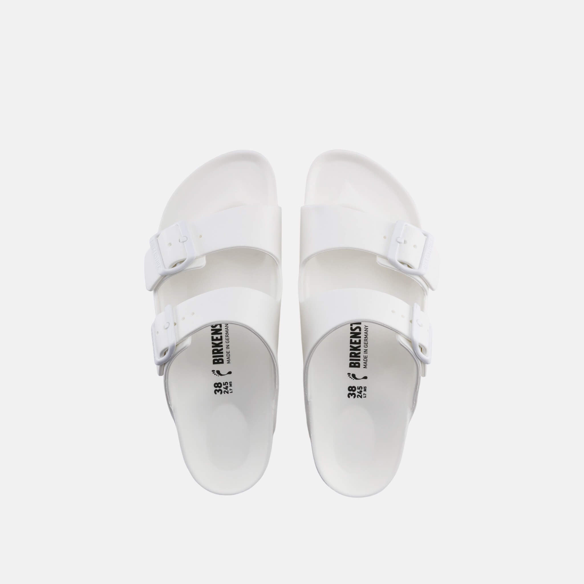 Białe klapki Birkenstock Arizona EVA w rozmiarze regular