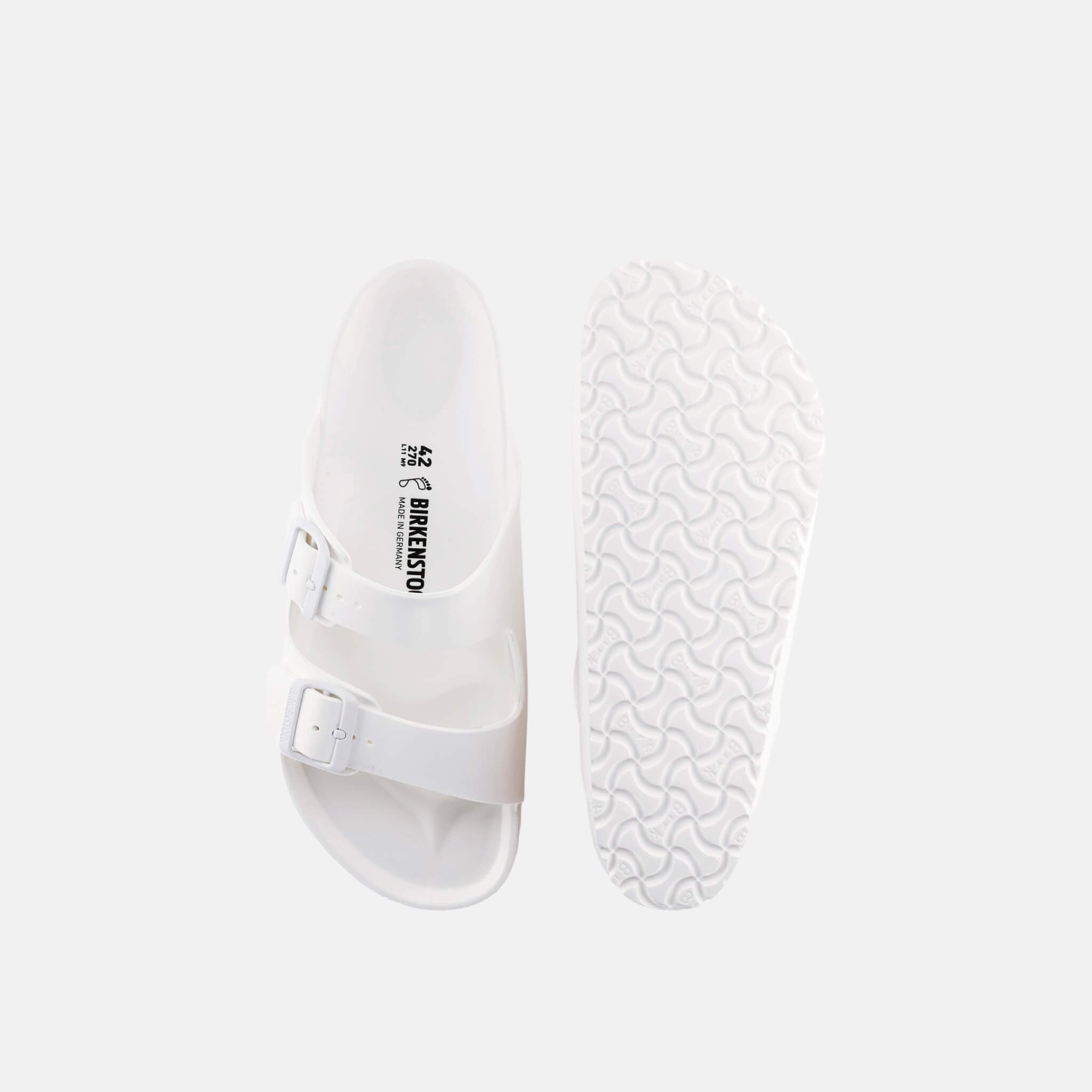 Białe klapki Birkenstock Arizona EVA w rozmiarze regular