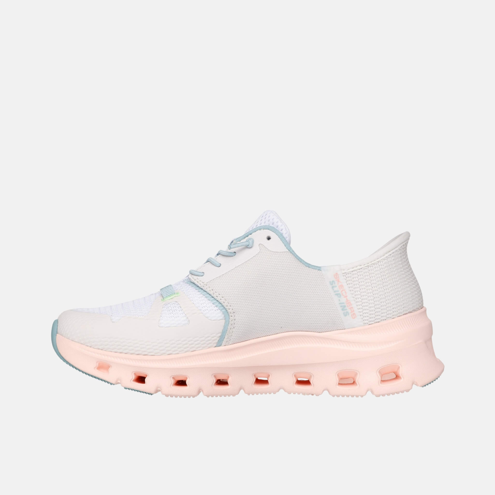 Damskie szaro–różowe sneakersy Skechers Glide – Step Pro