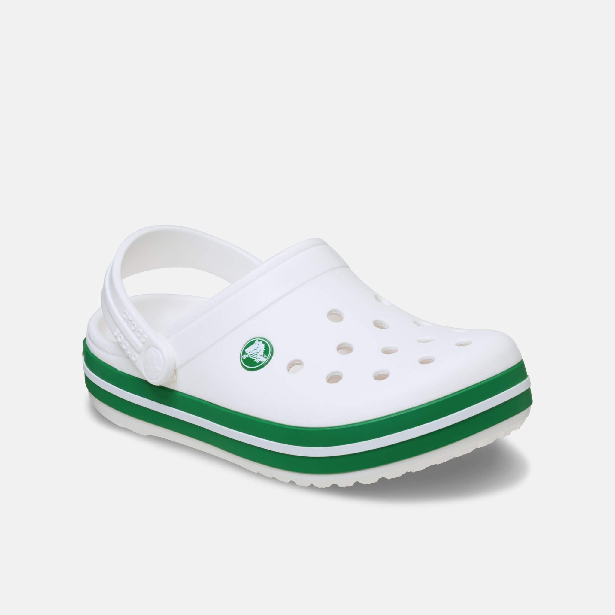Crocband Clog T White/Green Ivy