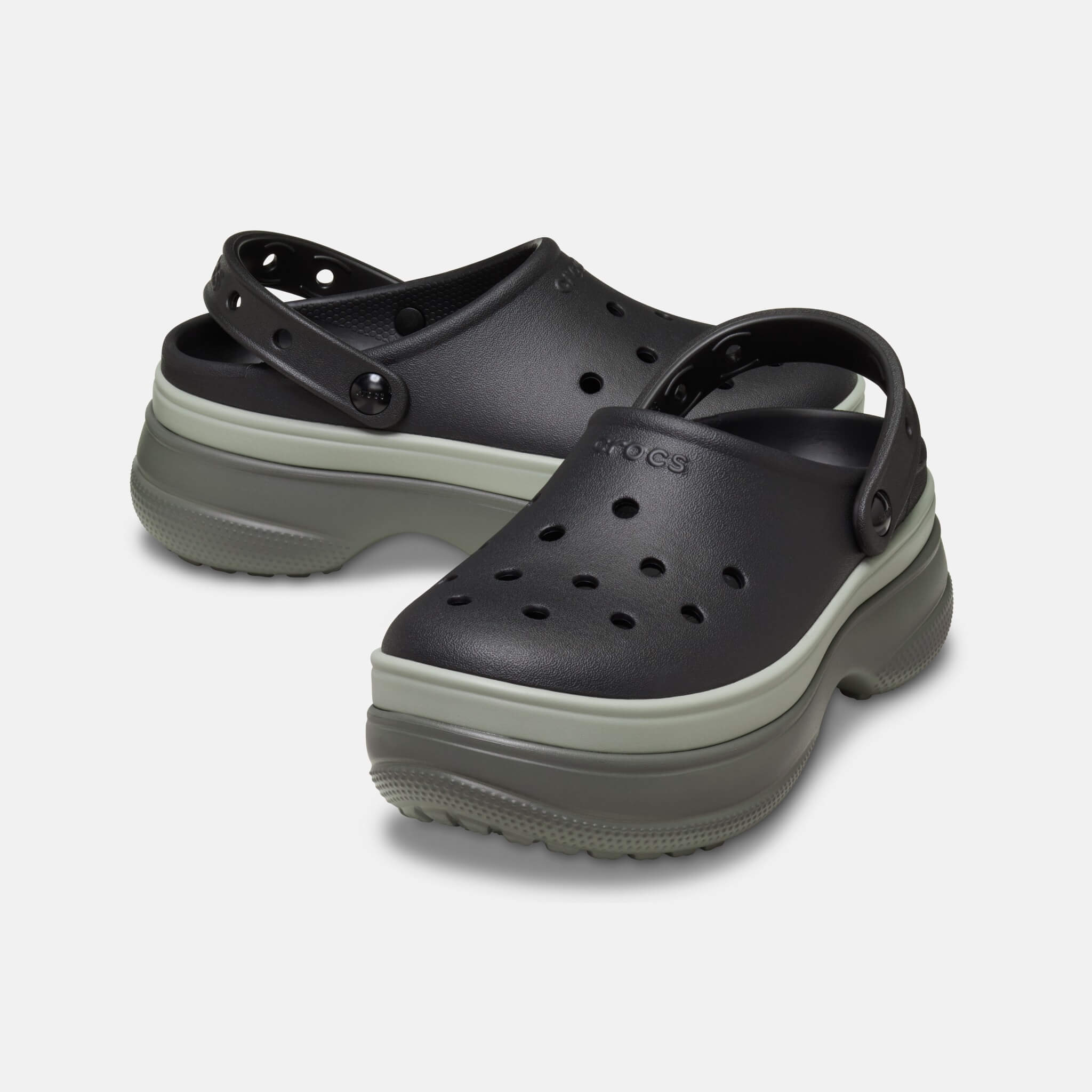 Classic Stacked Clog Black