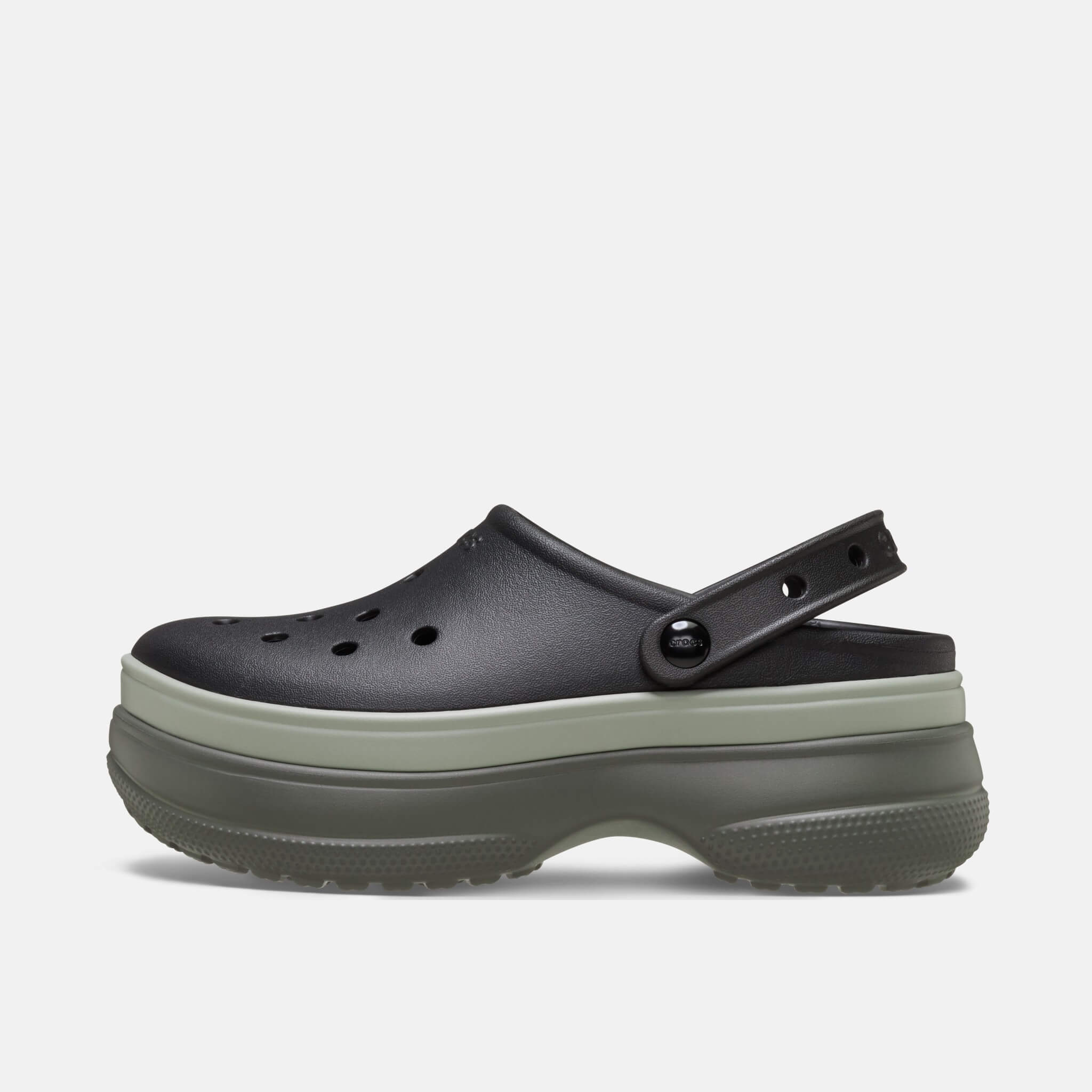Classic Stacked Clog Black