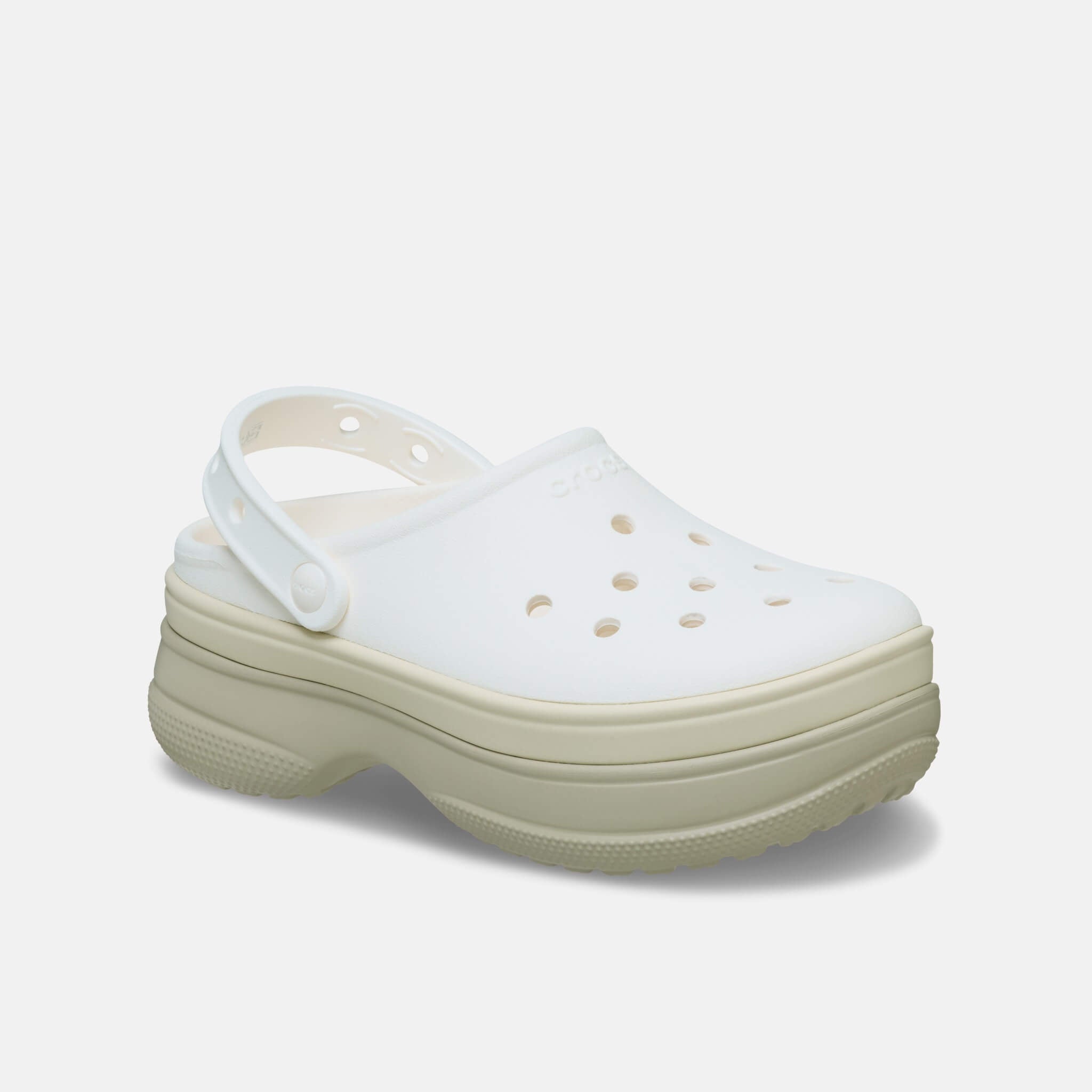 Classic Stacked Clog Chalk