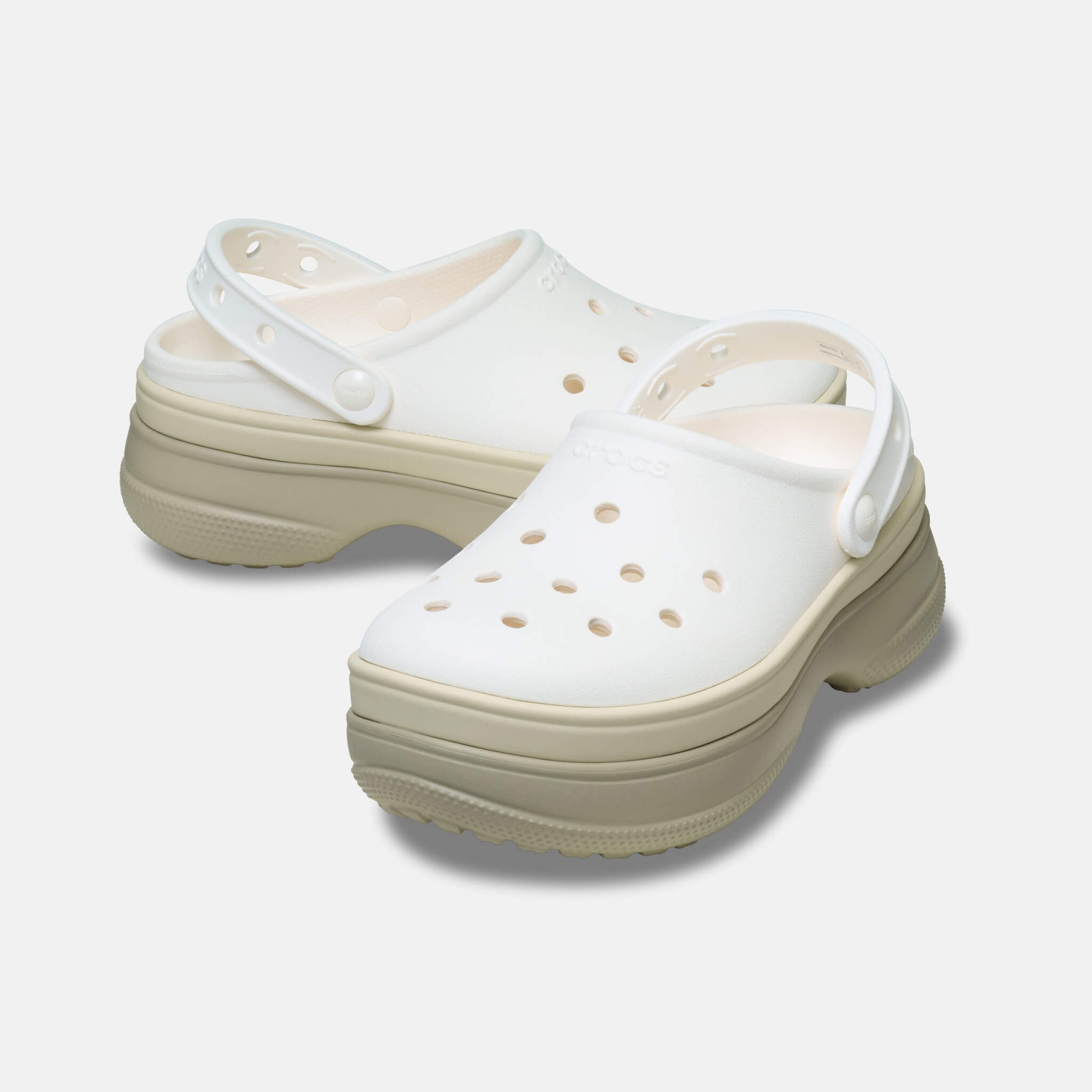 Classic Stacked Clog Chalk