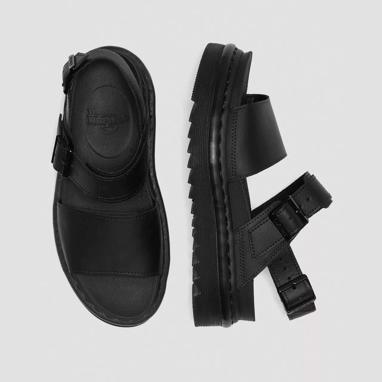 Czarne sandały damskie Dr. Martens Voss