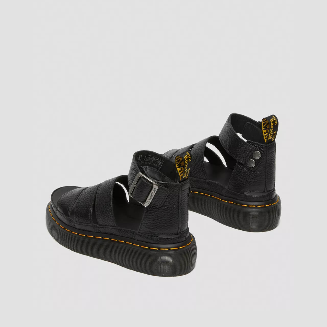 Damskie czarne sandały Dr. Martens Clarissa II Quad