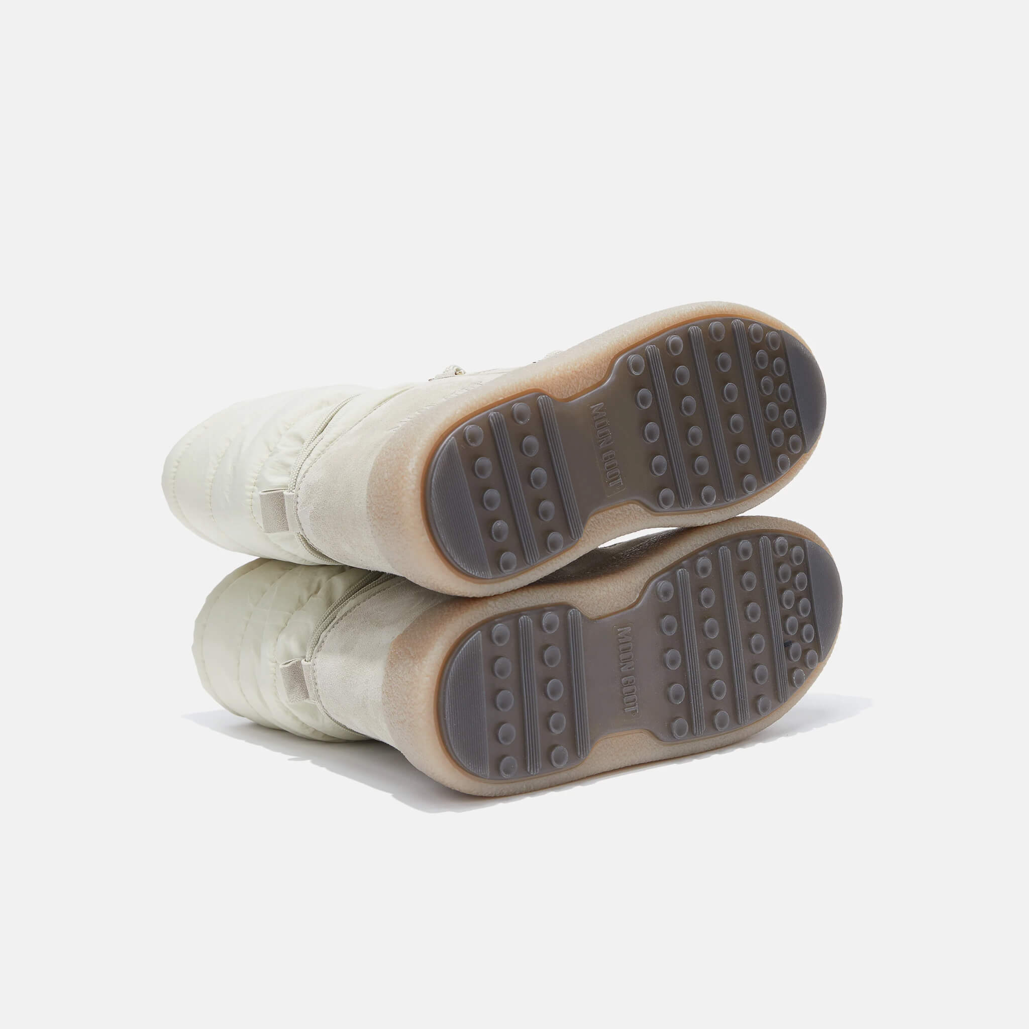 Damskie kremowe śniegowce Moon Boot Ltrack Suede Nylon