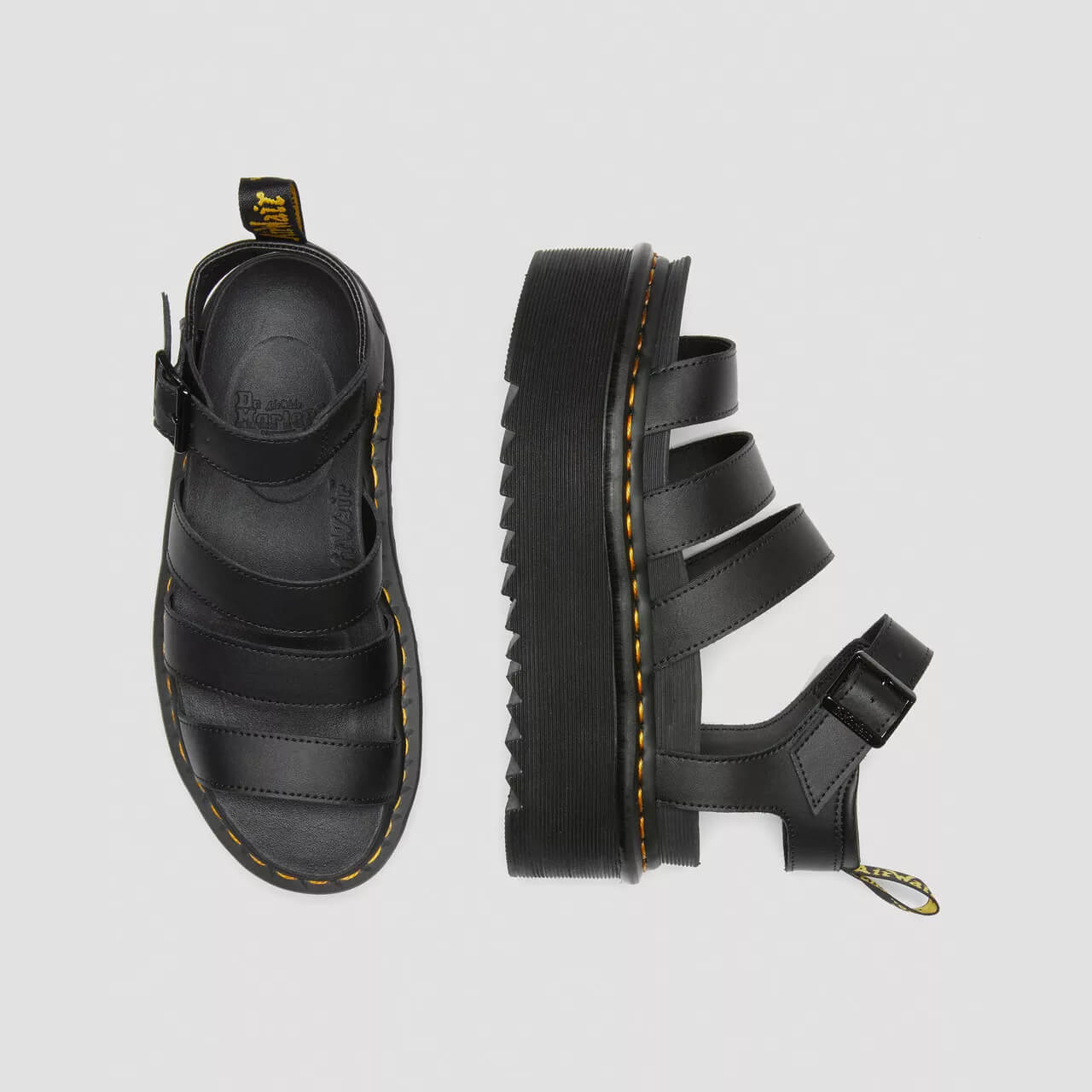 Czarne sandały damskie Dr. Martens Blaire Quad