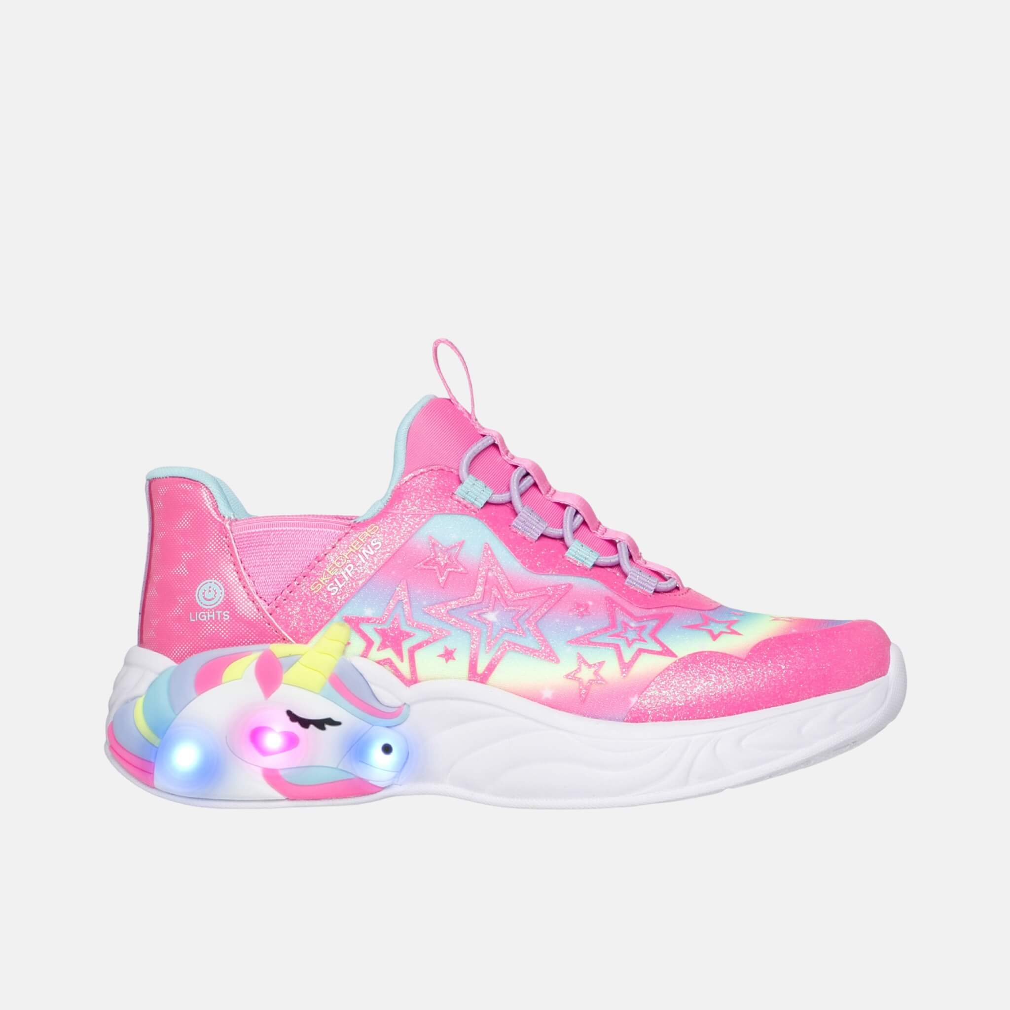 Różowe sneakersy dziecięce Skechers Unicorn Dreams – Starry Lite
