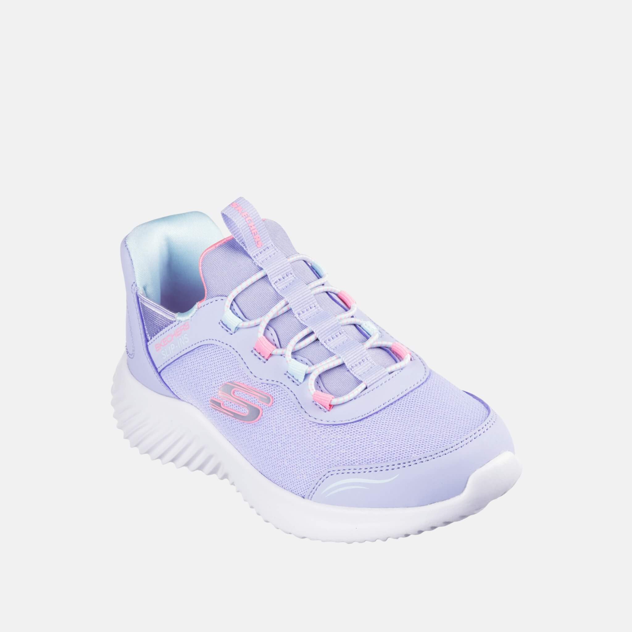 Dziecięce fioletowe sneakersy Skechers Bounder – Simple Cute