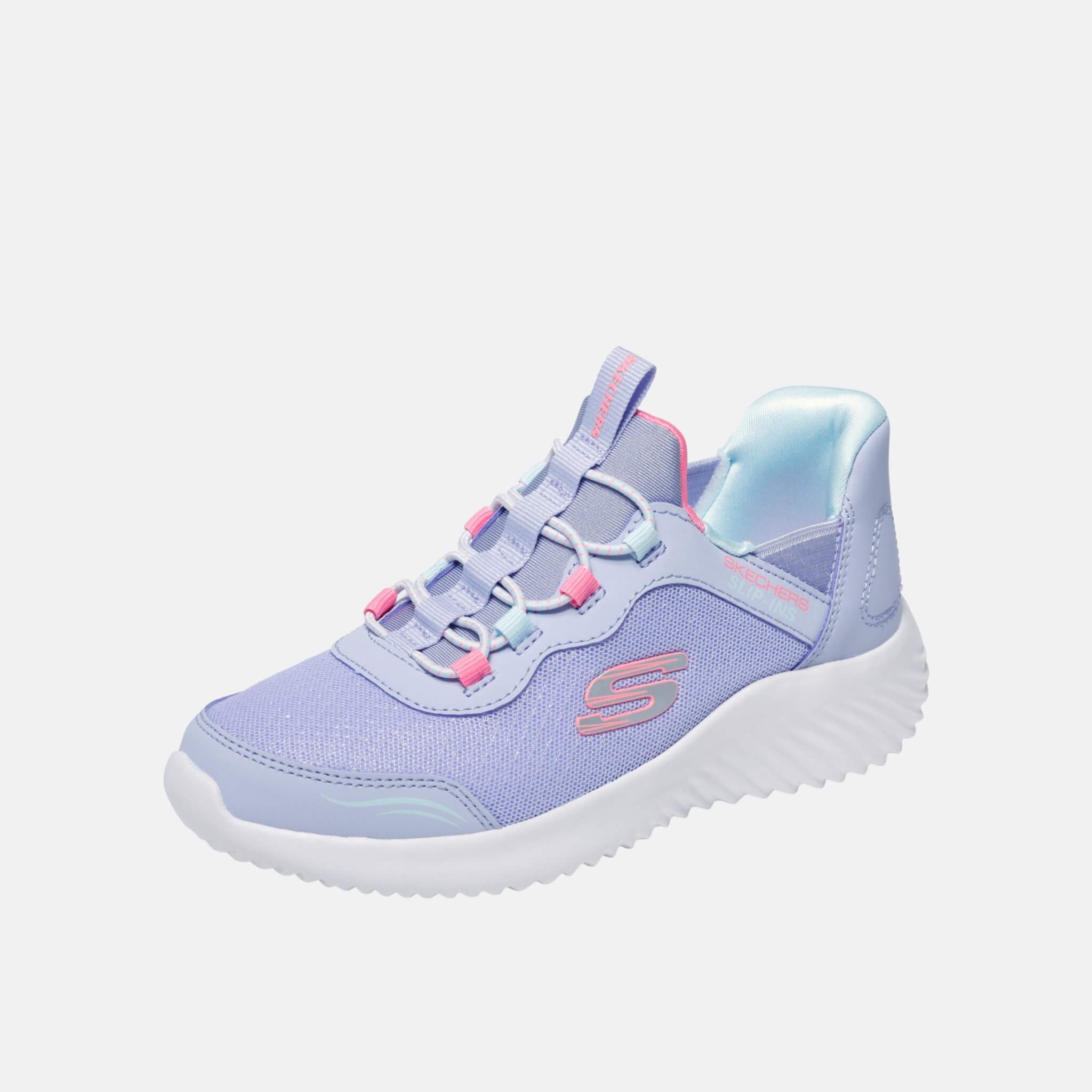 Dziecięce fioletowe sneakersy Skechers Bounder – Simple Cute