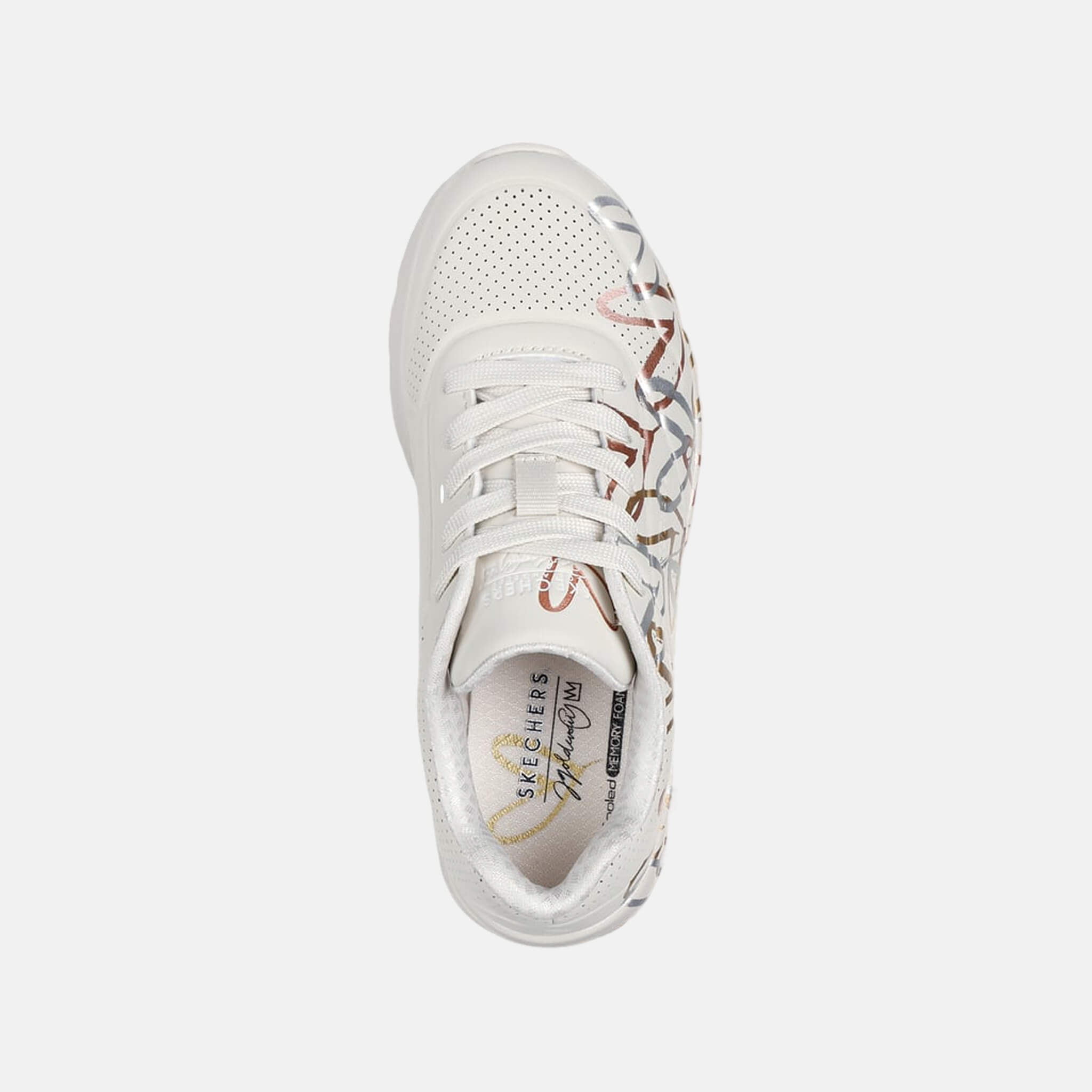 Skechers x JGoldcrown: UNO Lite Metallic Love