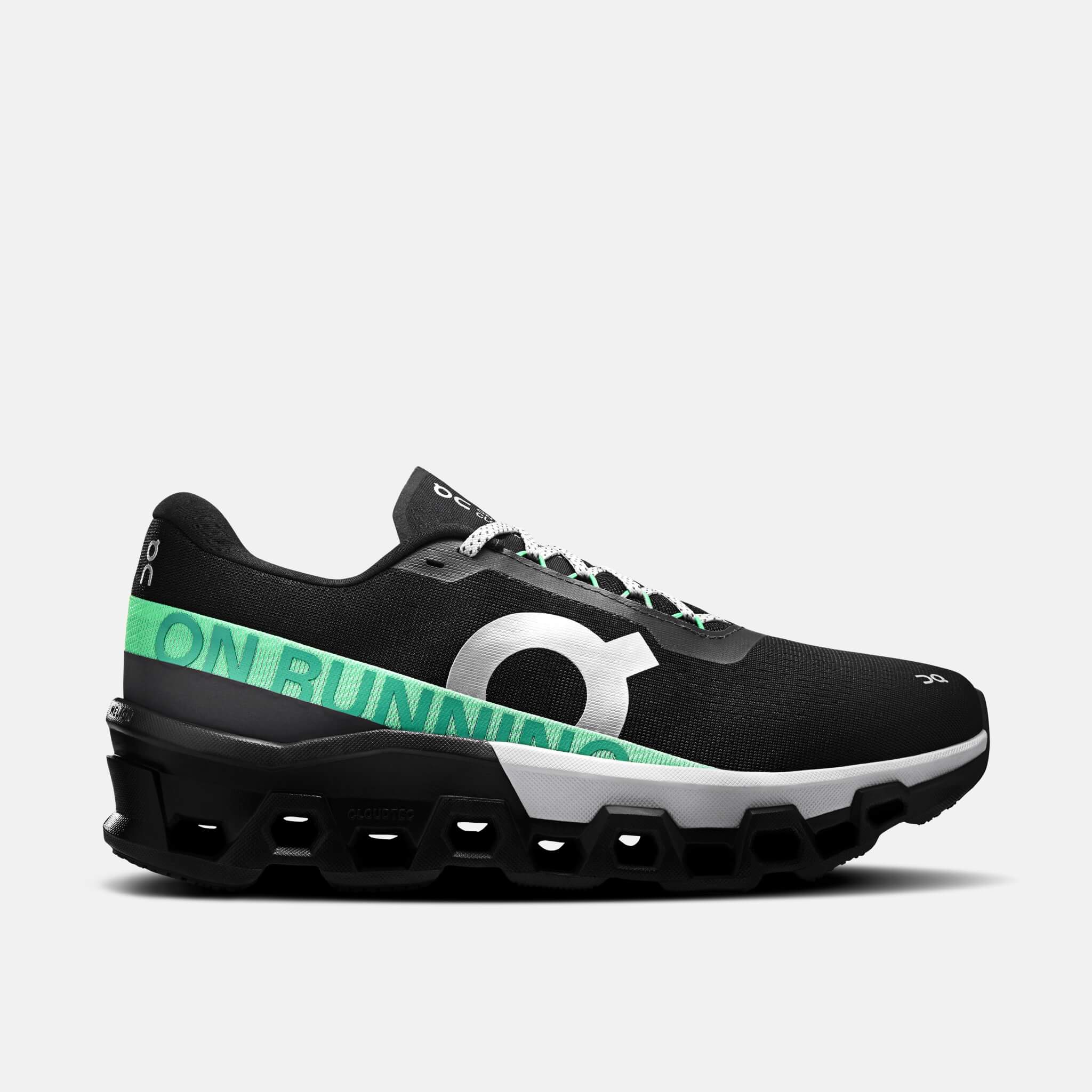 Męskie czarno-zielone buty do biegania On Cloudmonster 2