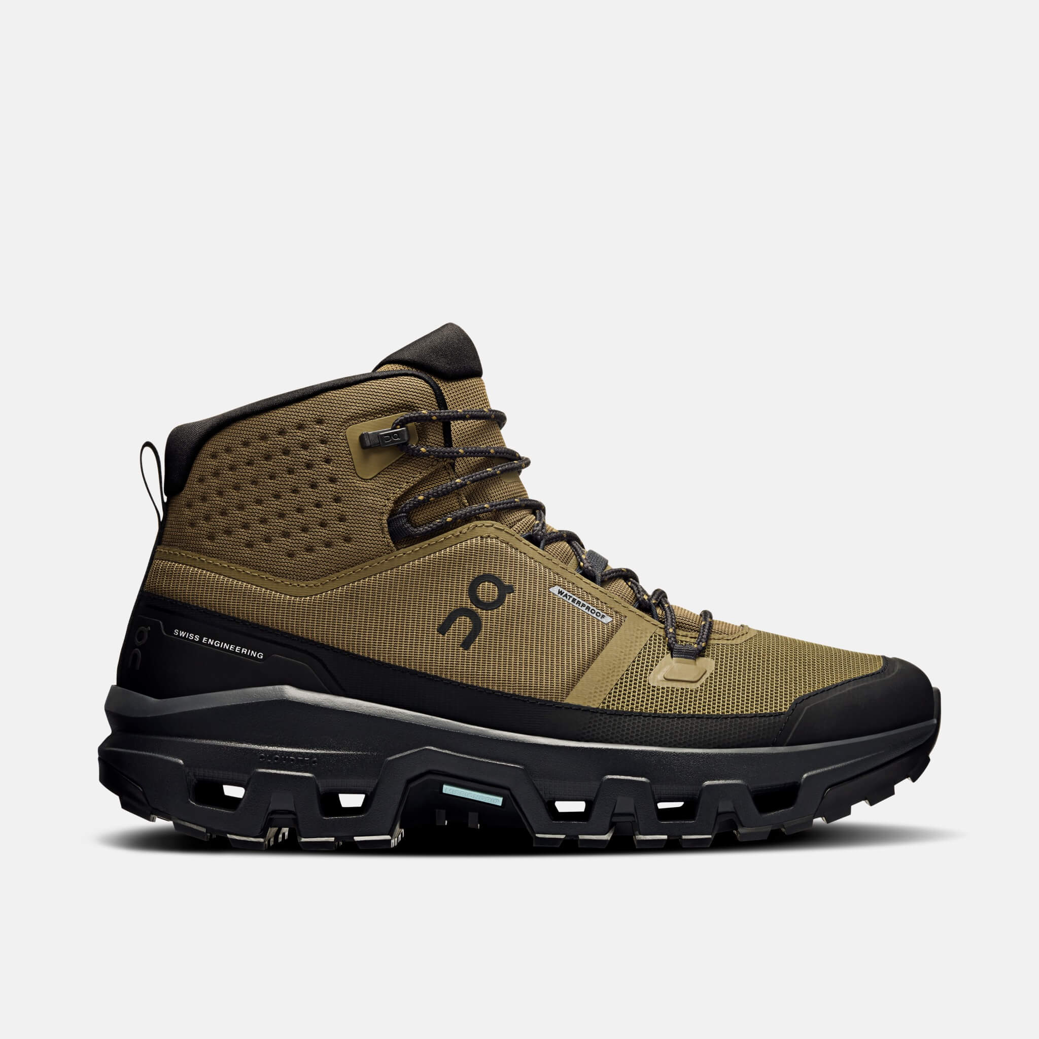 Męskie zielono-czarne buty outdoorowe On Cloudrock Mid WP