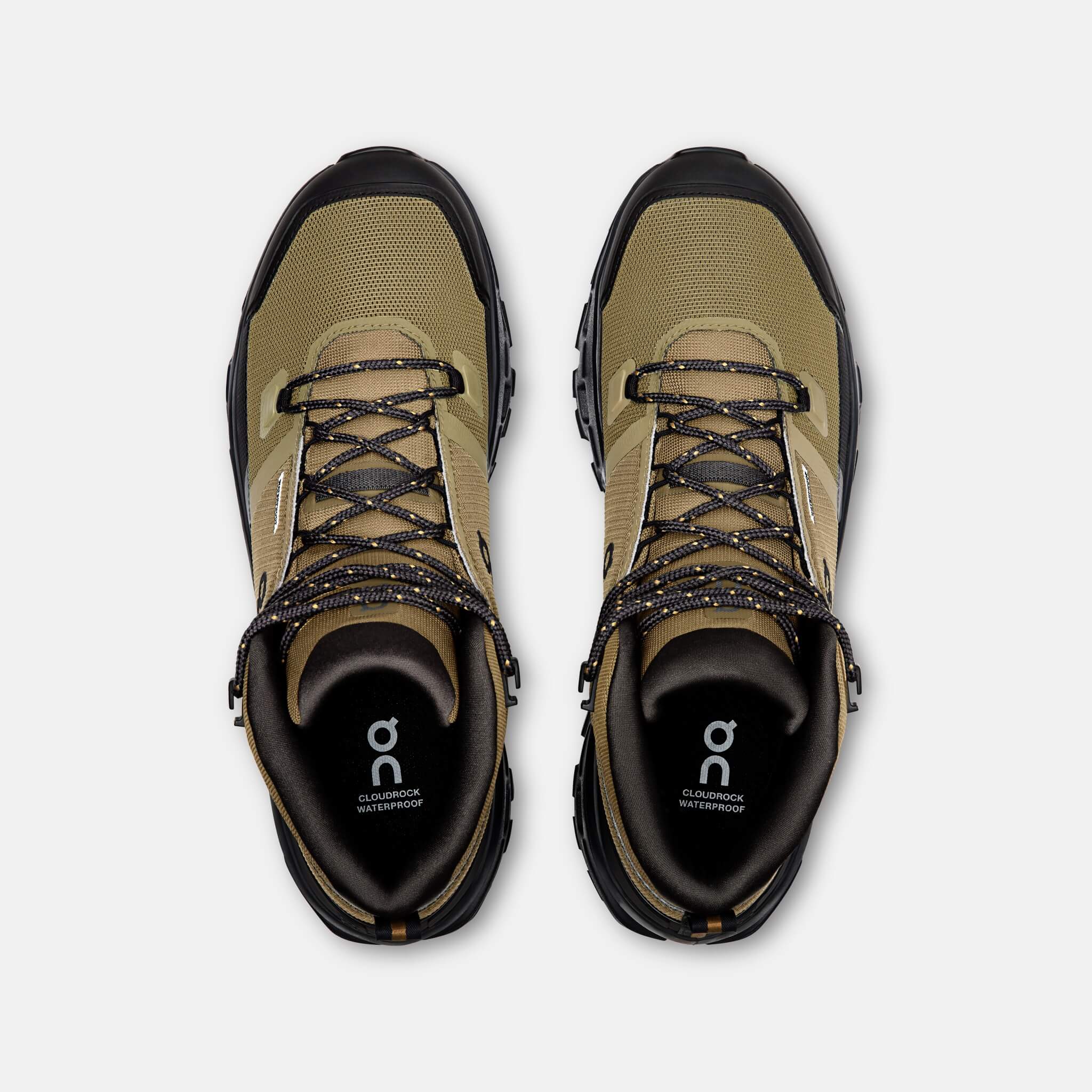 Męskie zielono-czarne buty outdoorowe On Cloudrock Mid WP