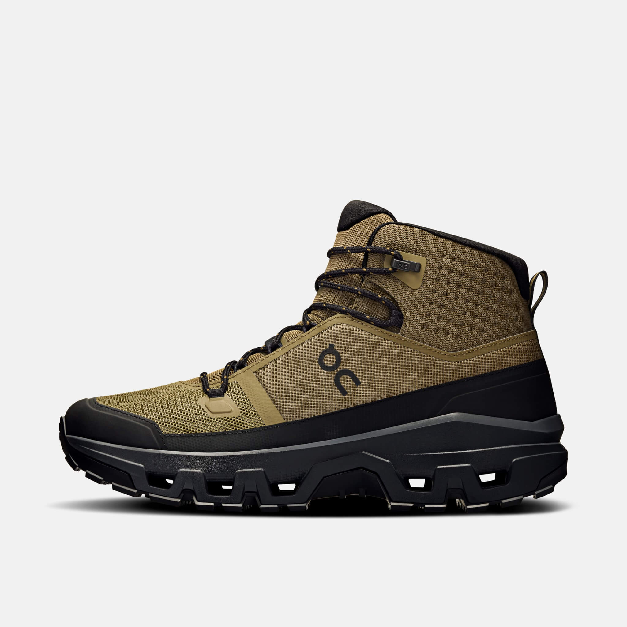Męskie zielono-czarne buty outdoorowe On Cloudrock Mid WP