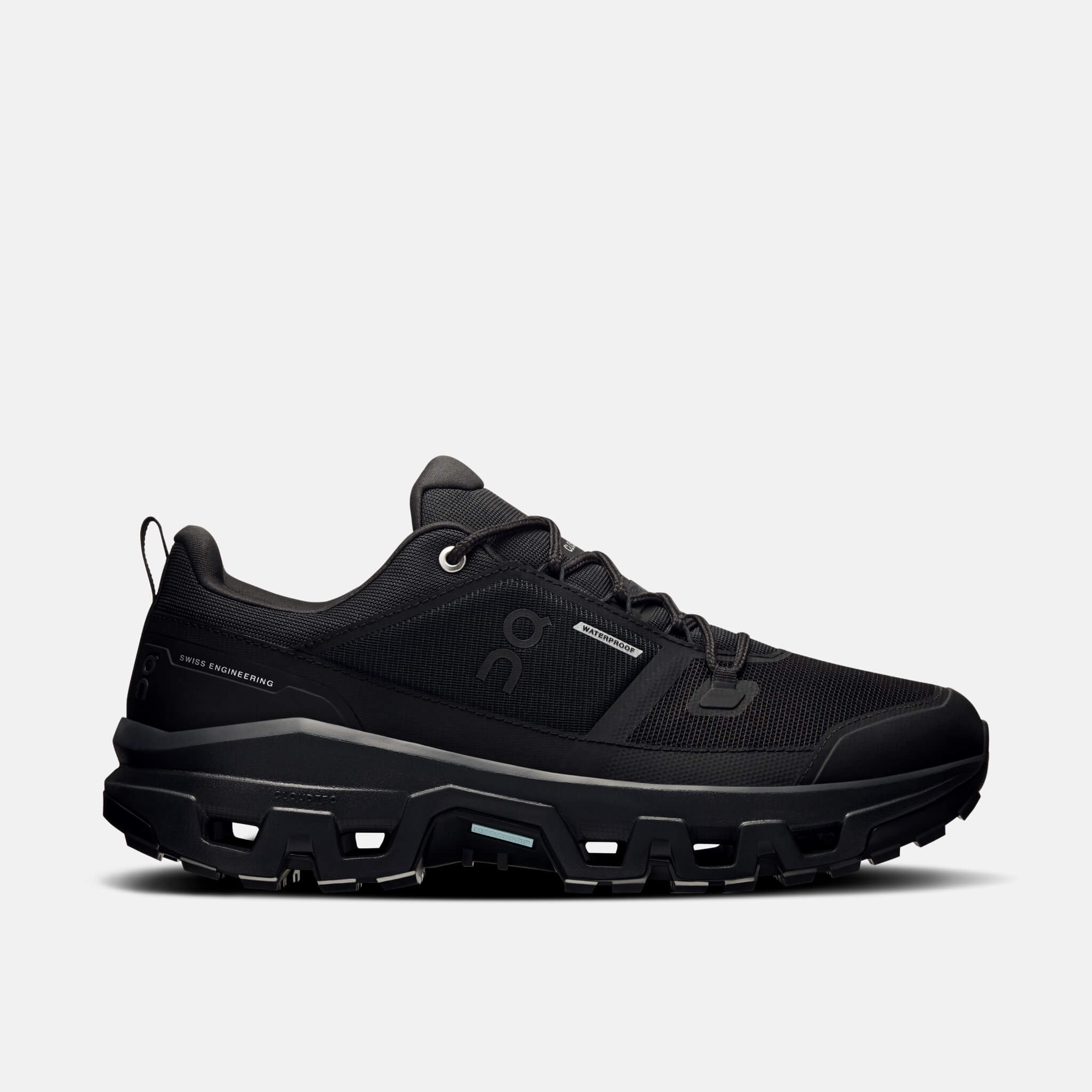Męskie czarne buty outdoorowe On Cloudrock Low WP