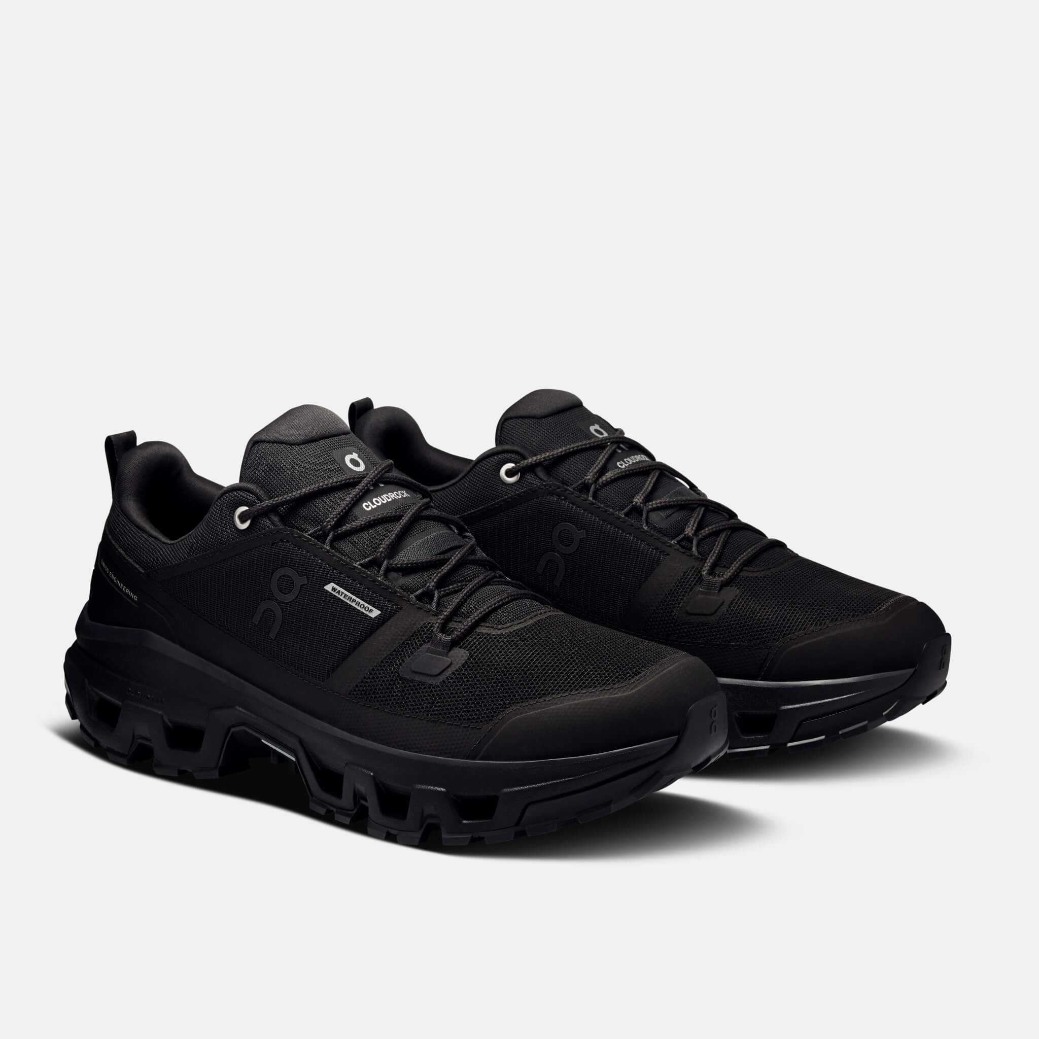 Męskie czarne buty outdoorowe On Cloudrock Low WP