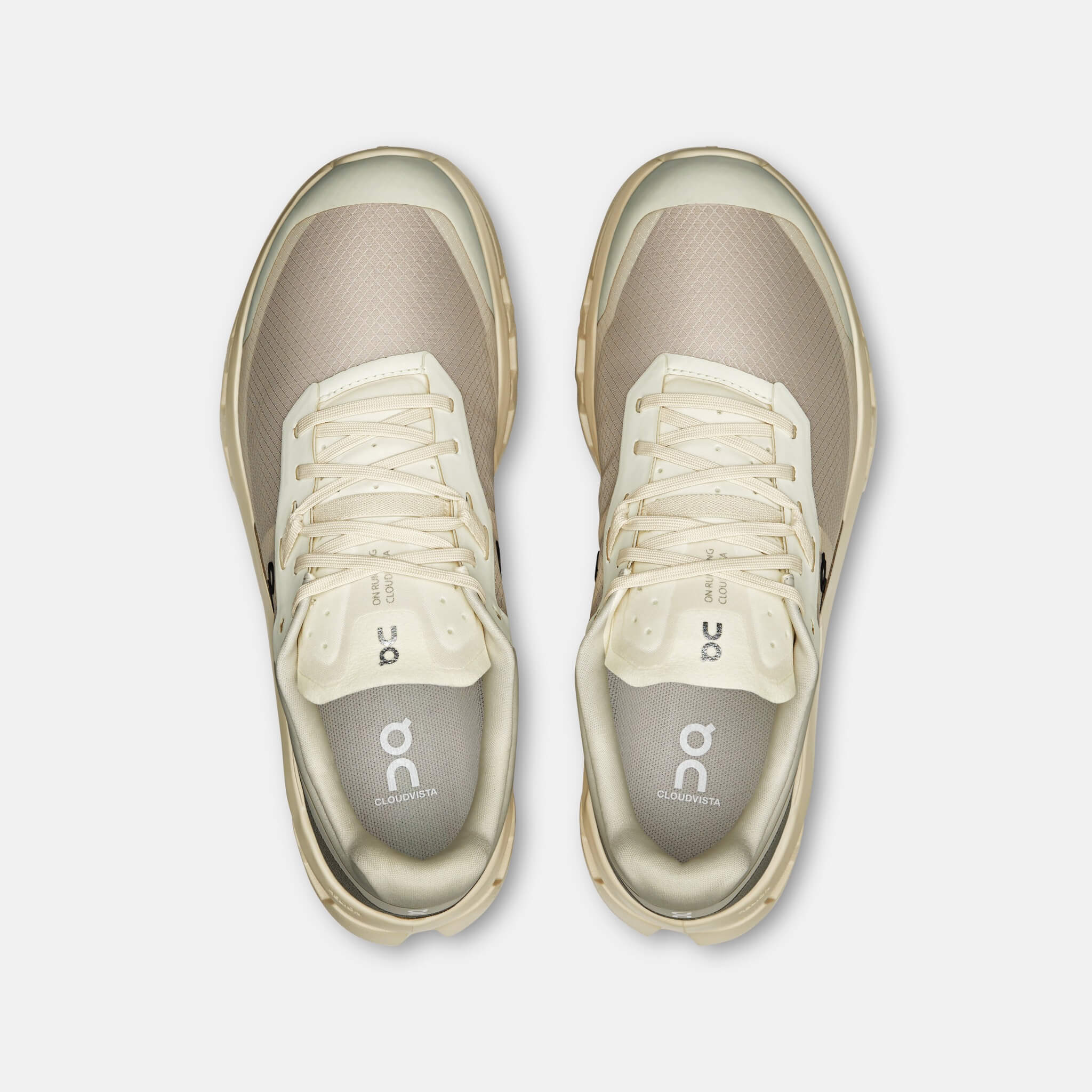 Damskie szaro-beżowe buty outdoorowe On Cloudvista 2
