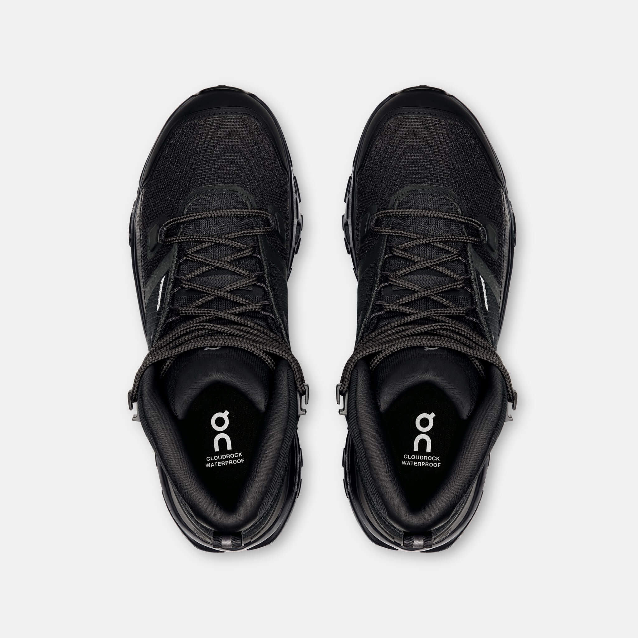 Damskie czarne buty outdoorowe On Cloudrock Mid WP