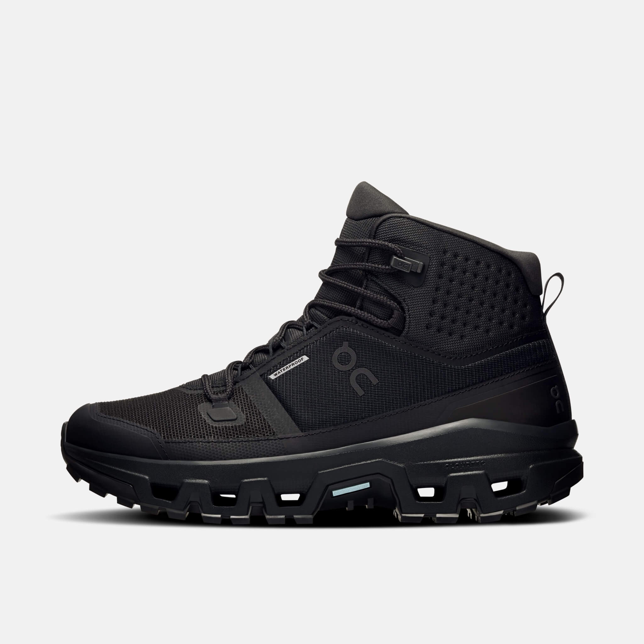 Damskie czarne buty outdoorowe On Cloudrock Mid WP