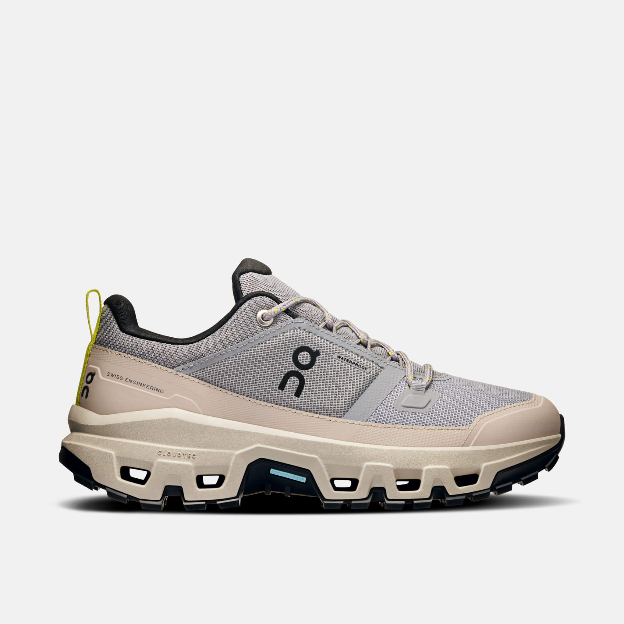 Damskie szare buty outdoorowe On Cloudrock Low WP