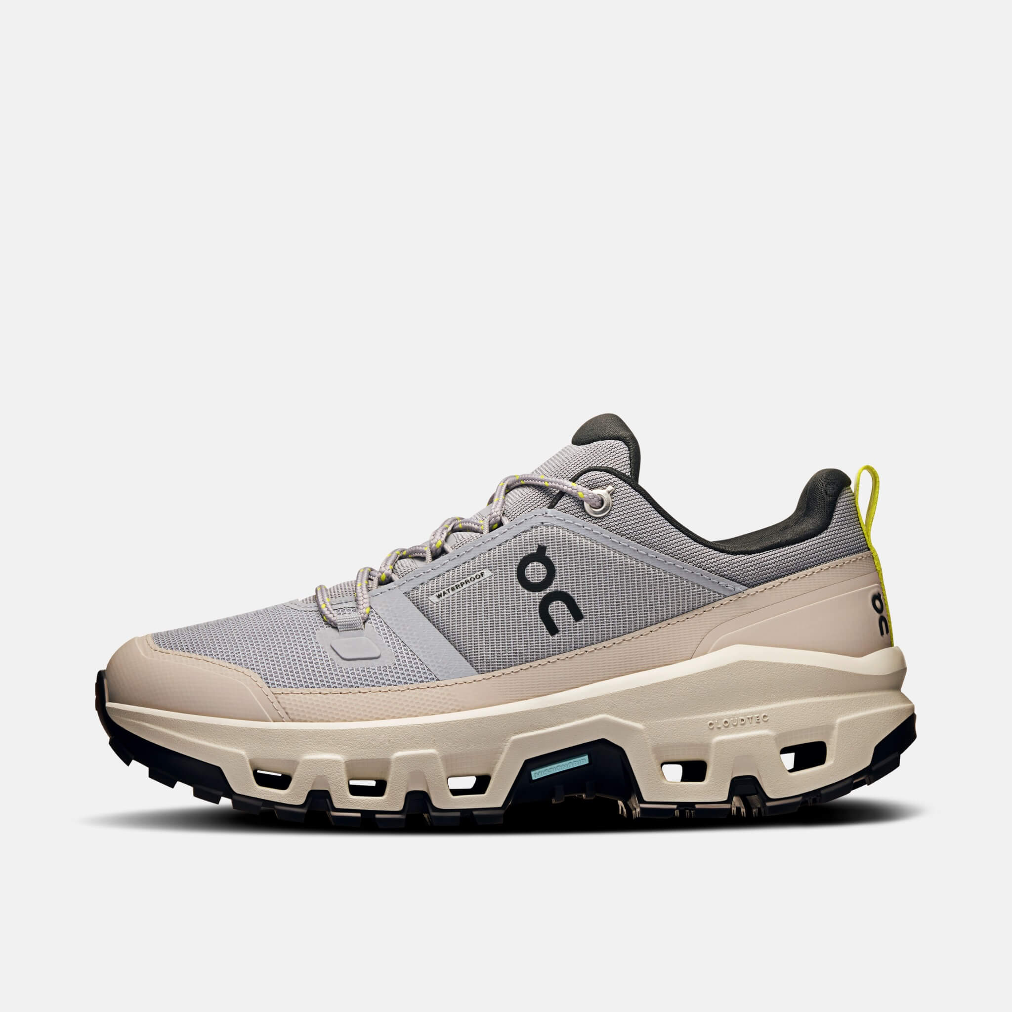 Damskie szare buty outdoorowe On Cloudrock Low WP