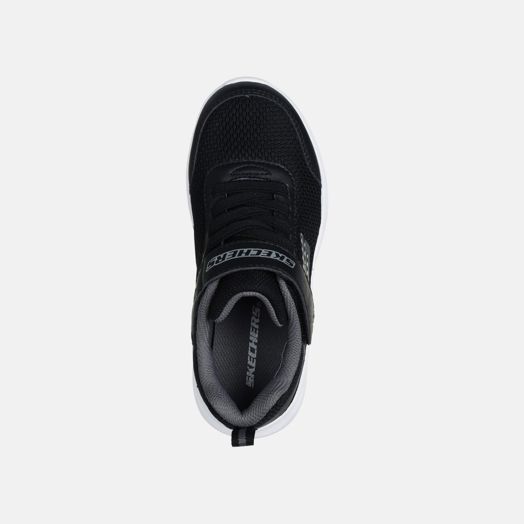 Dziecięce czarno–białe sneakersy Skechers Dynamatic