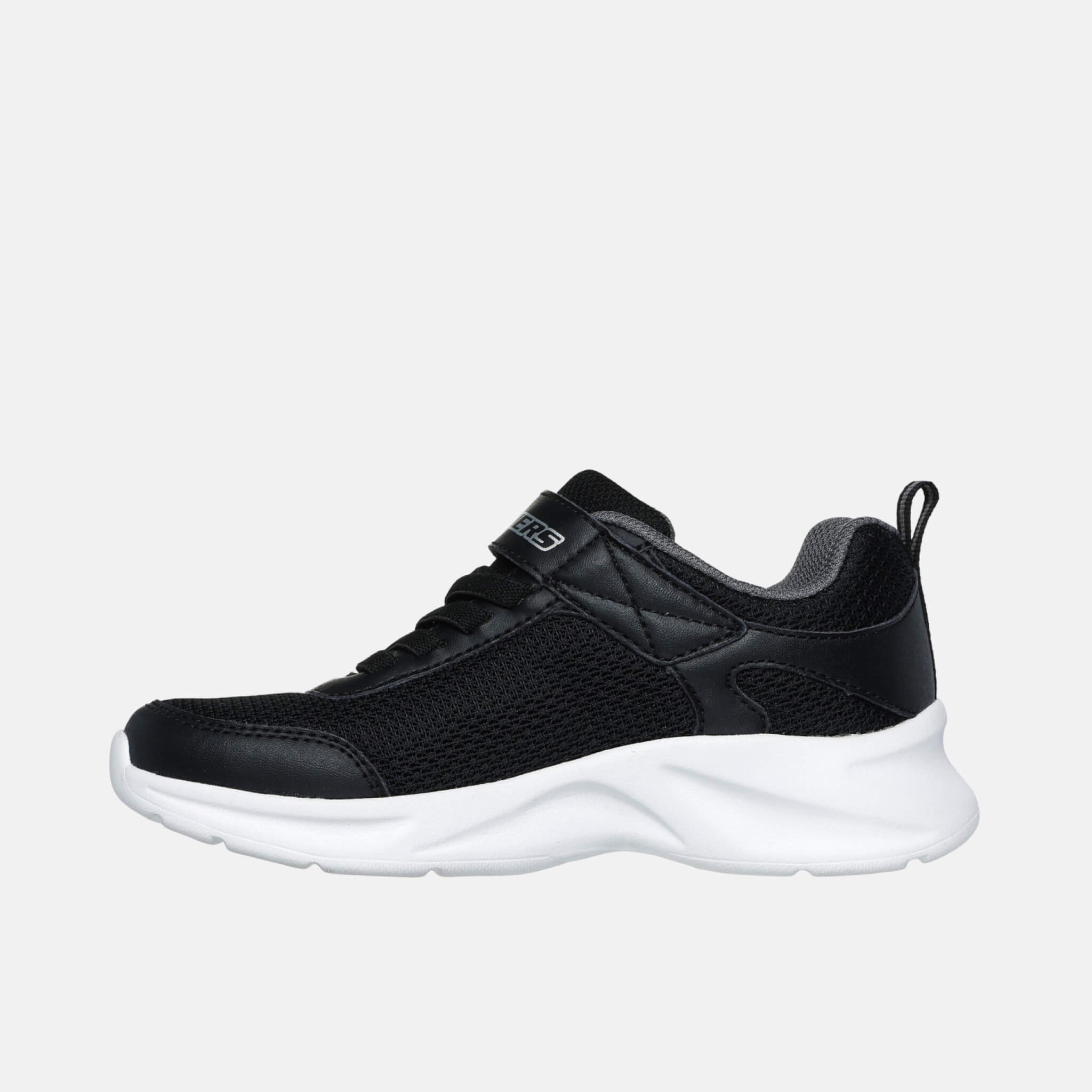 Dziecięce czarno–białe sneakersy Skechers Dynamatic