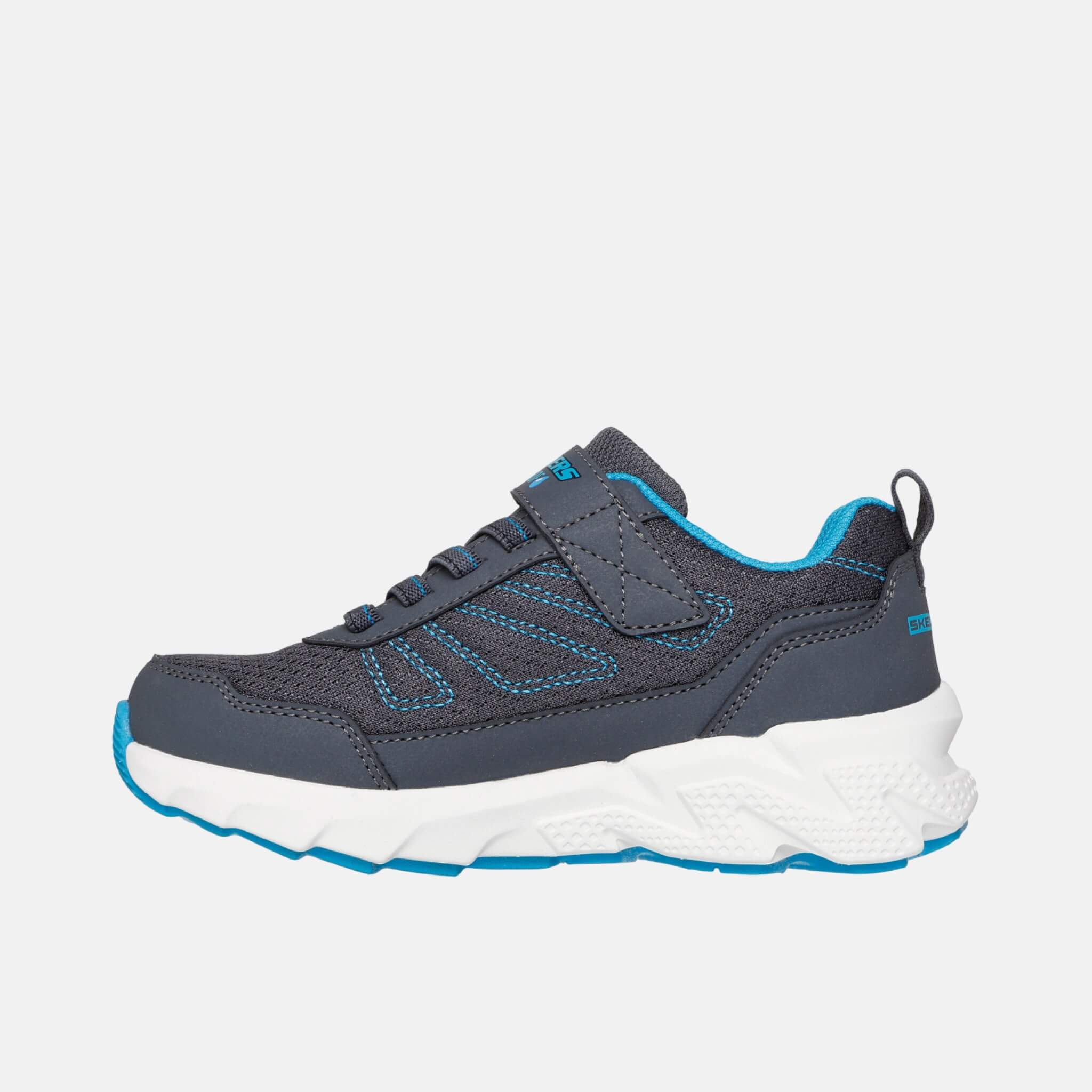 Skechers Elite Sport Tread Kids' Blue and Gray Sneakers - Aquavek