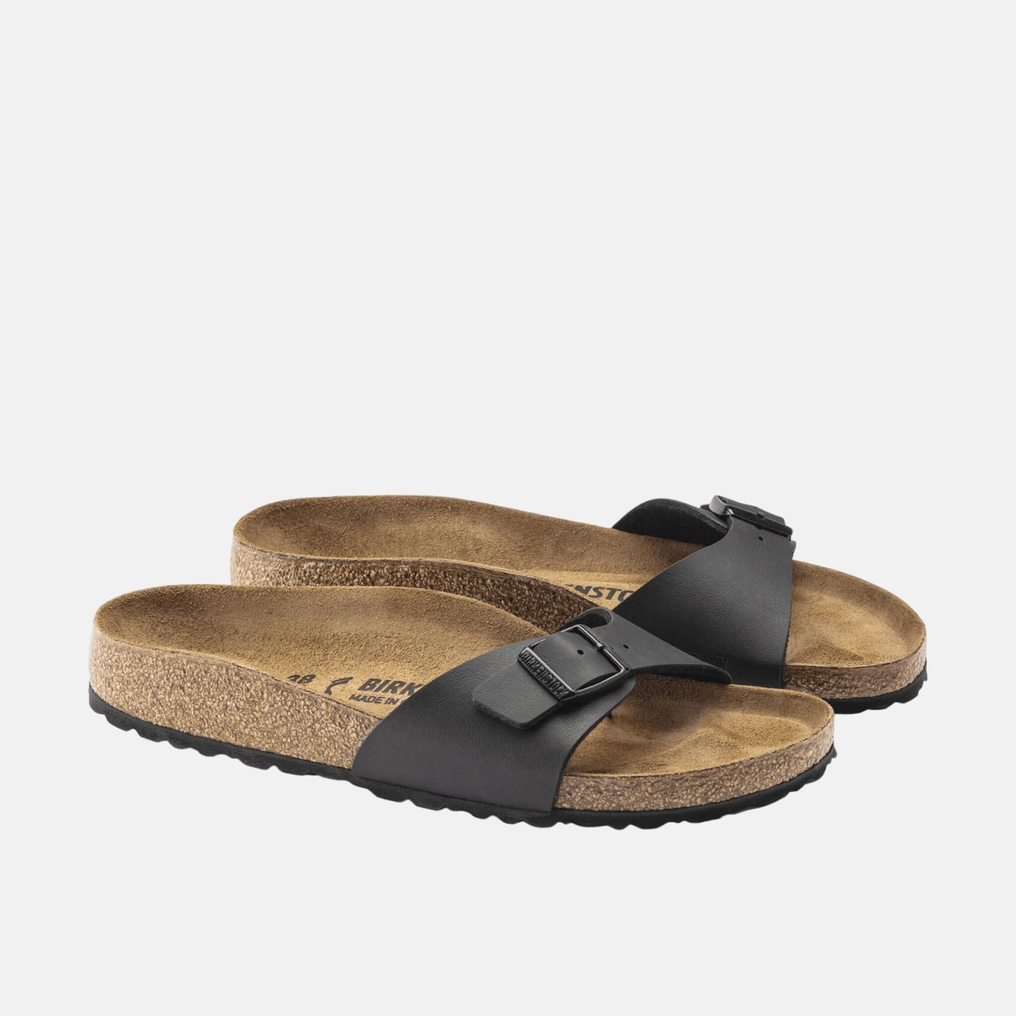 Czarne klapki Birkenstock Madrid Birko-Flor