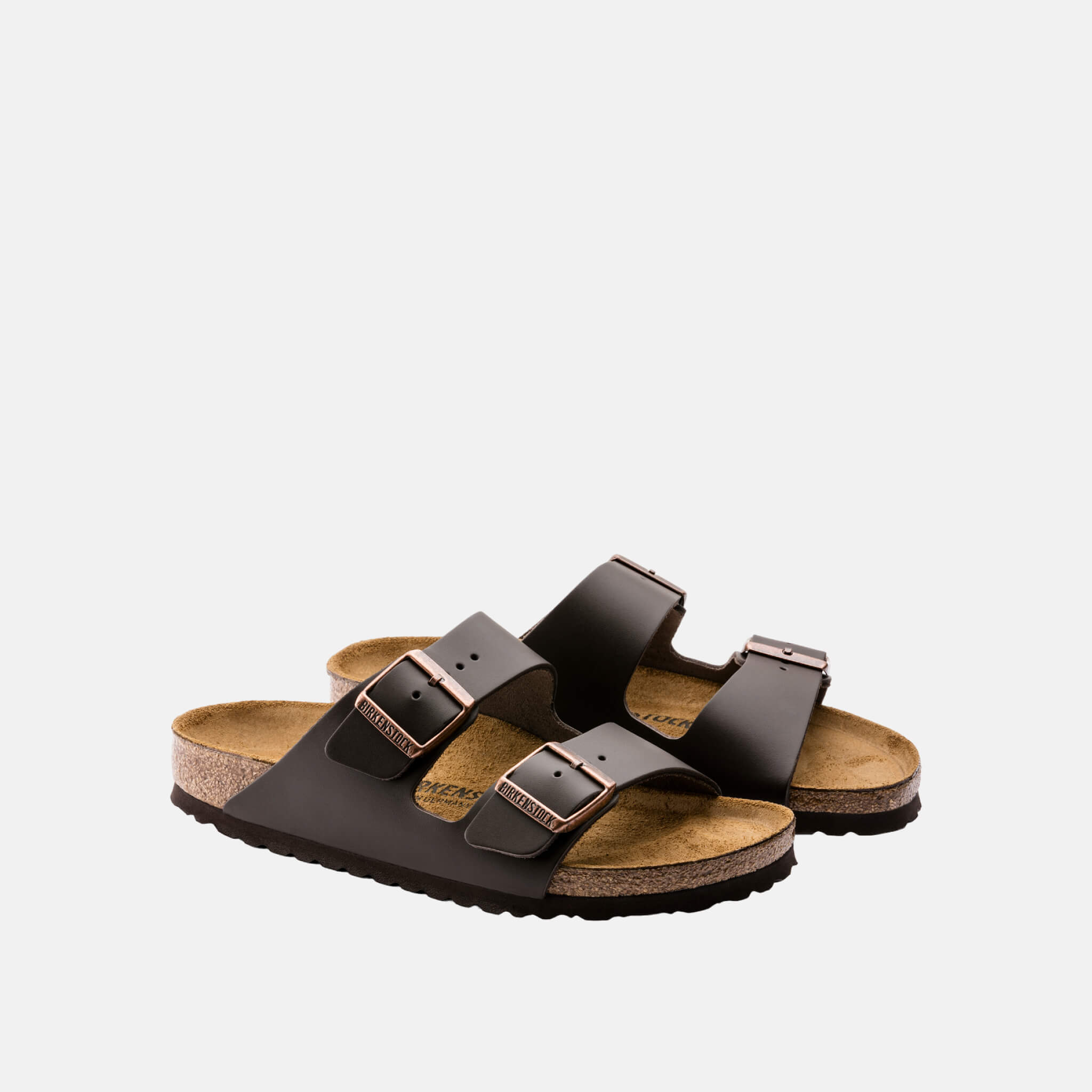 Brązowe klapki Birkenstock Arizona Smooth Leather