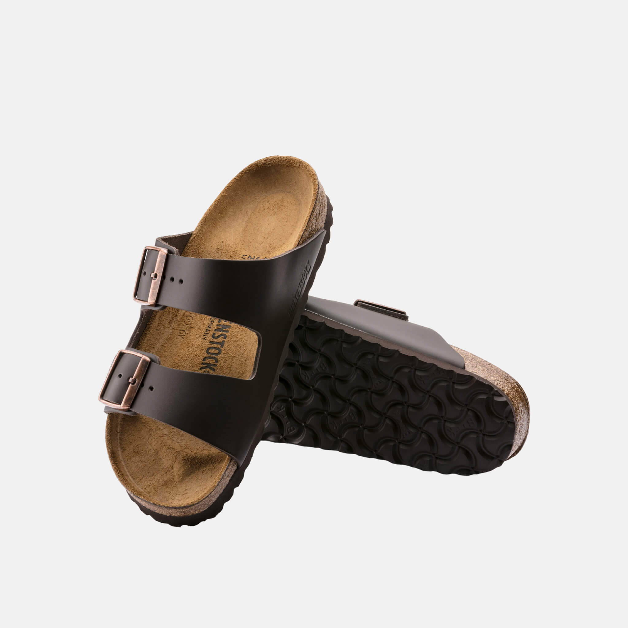 Brązowe klapki Birkenstock Arizona Smooth Leather