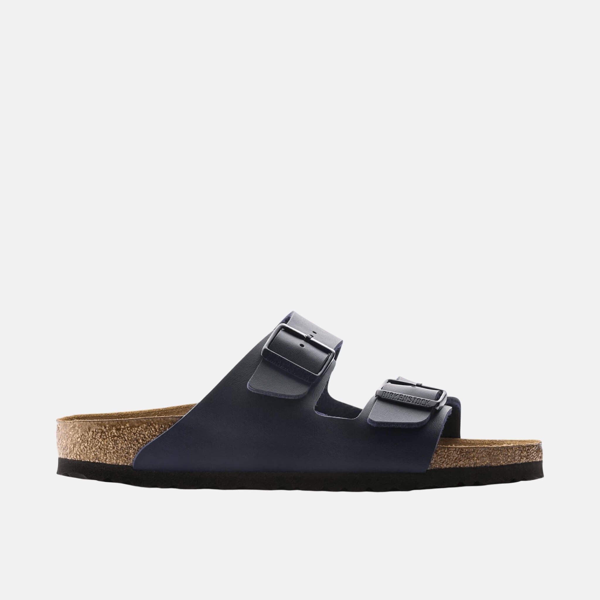 Blue Birkenstock Arizona Natural Leather Slides