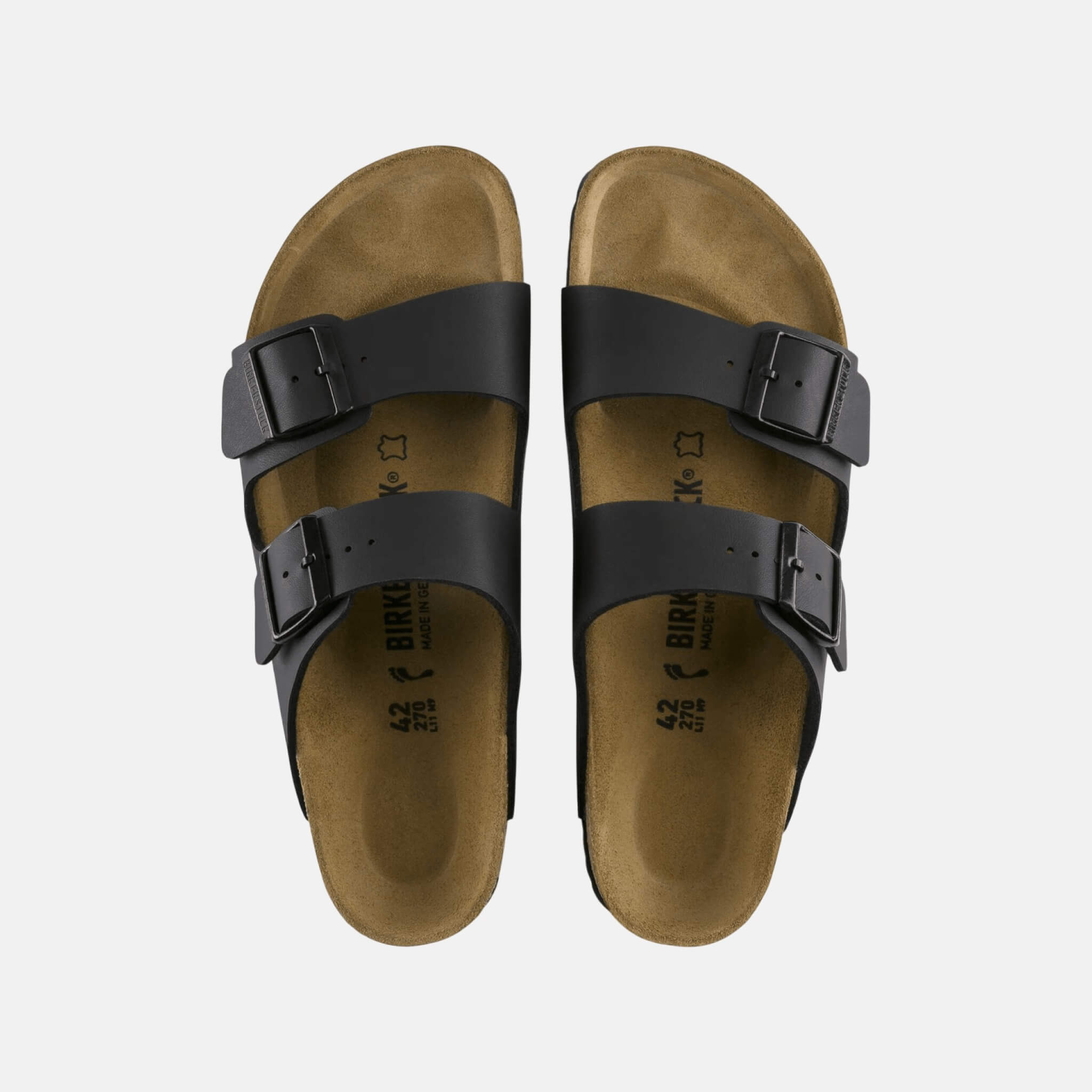 Czarne klapki Birkenstock Arizona Leather