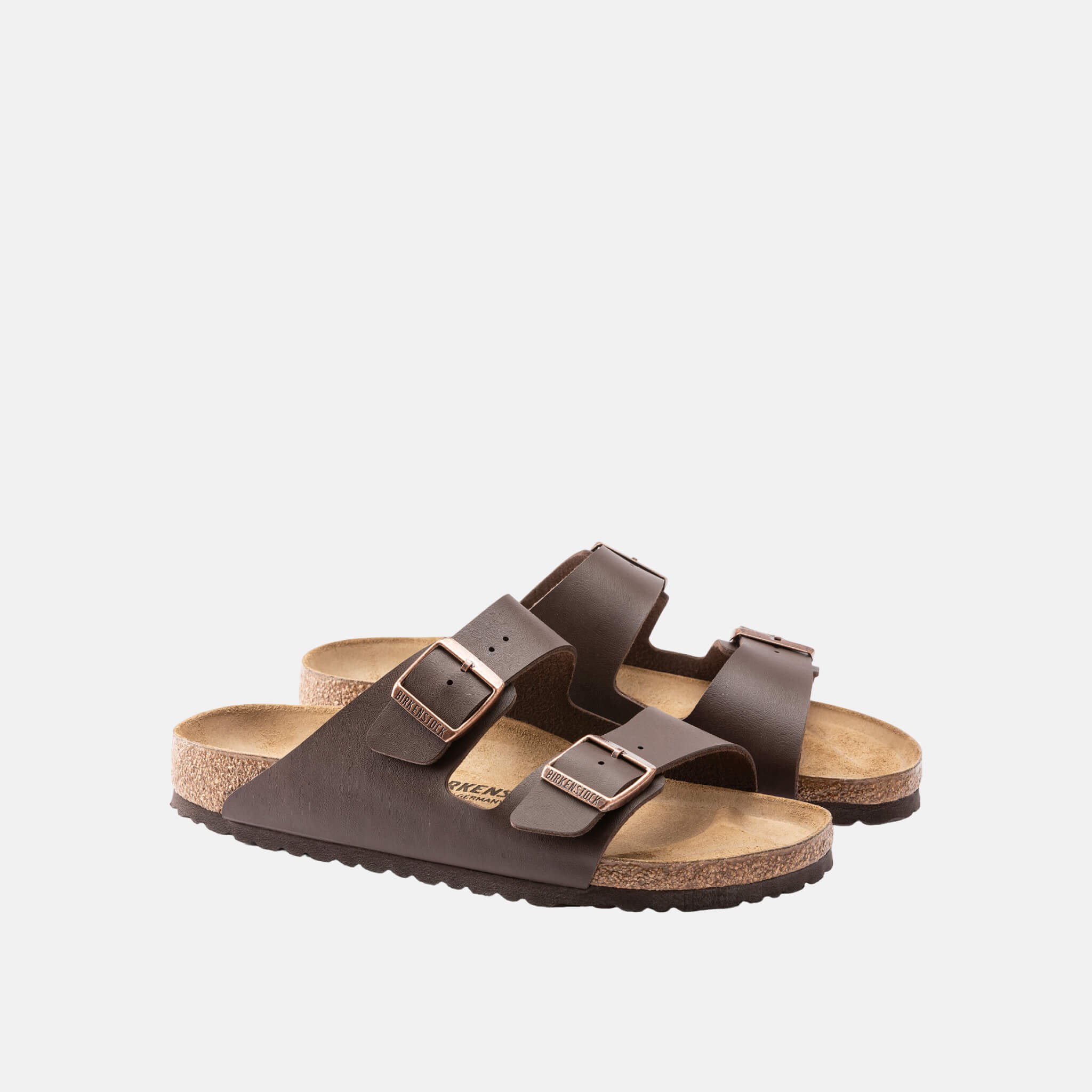 Brązowe klapki Birkenstock Arizona Birko-Flor