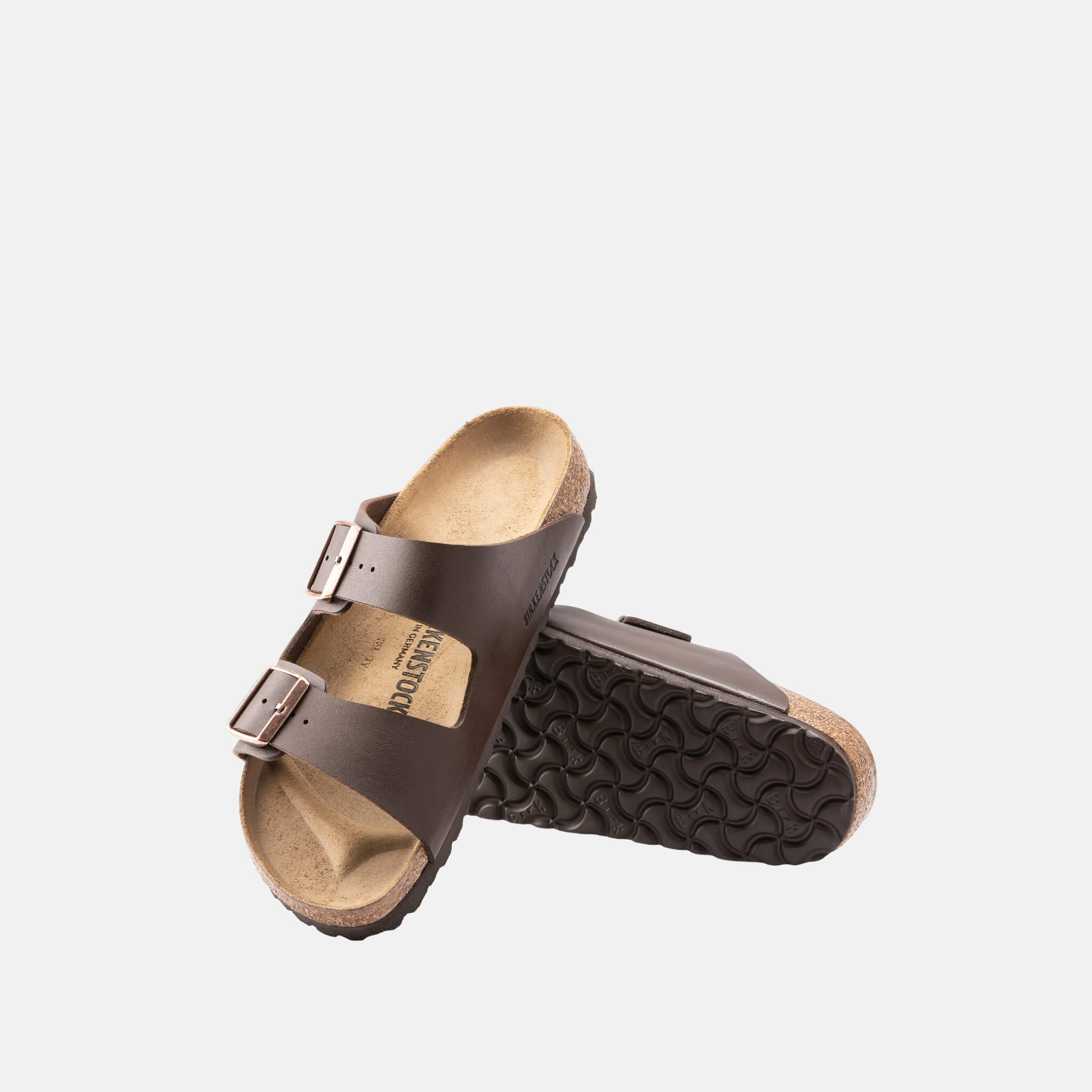 Brązowe klapki Birkenstock Arizona Birko-Flor