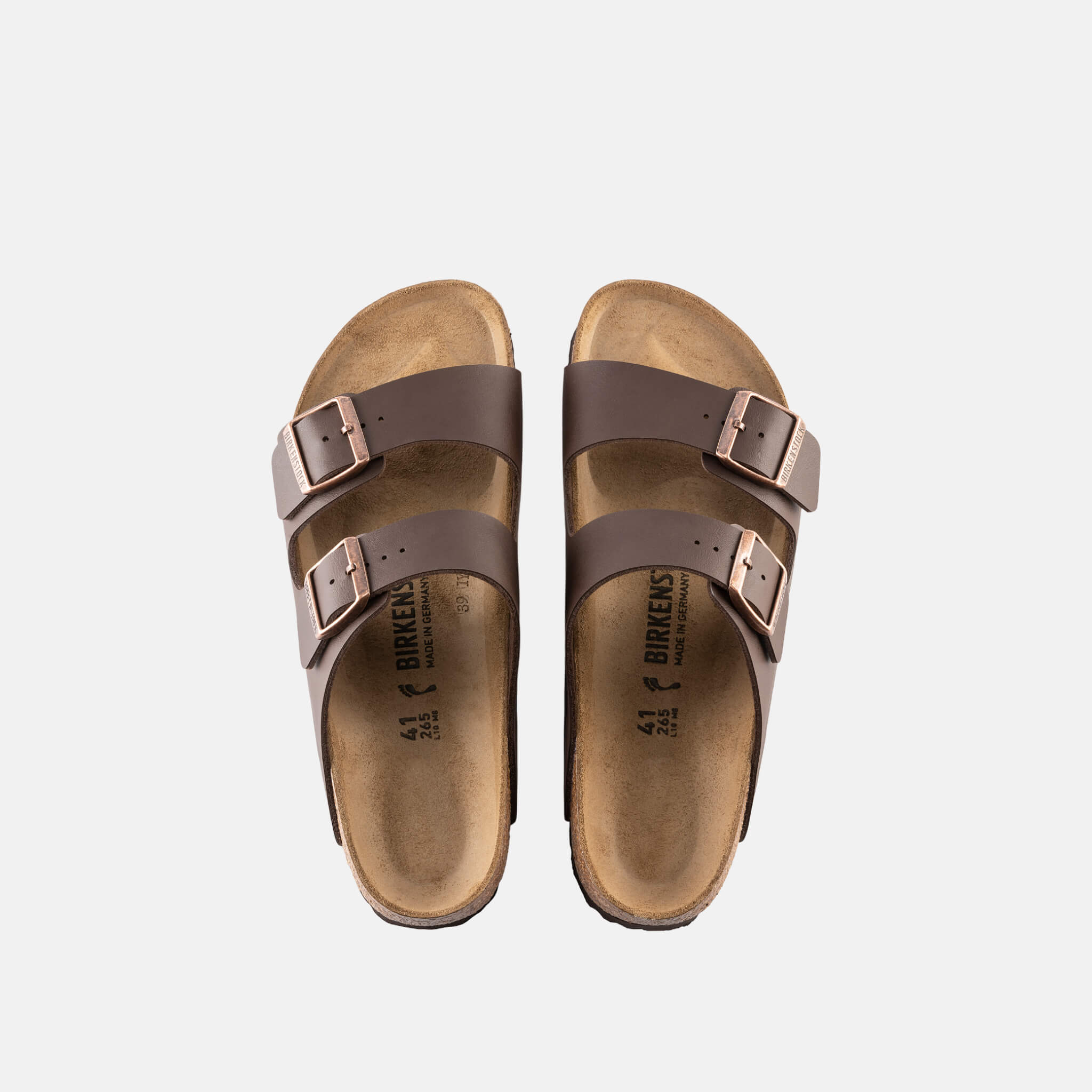 Brązowe klapki Birkenstock Arizona Birko-Flor